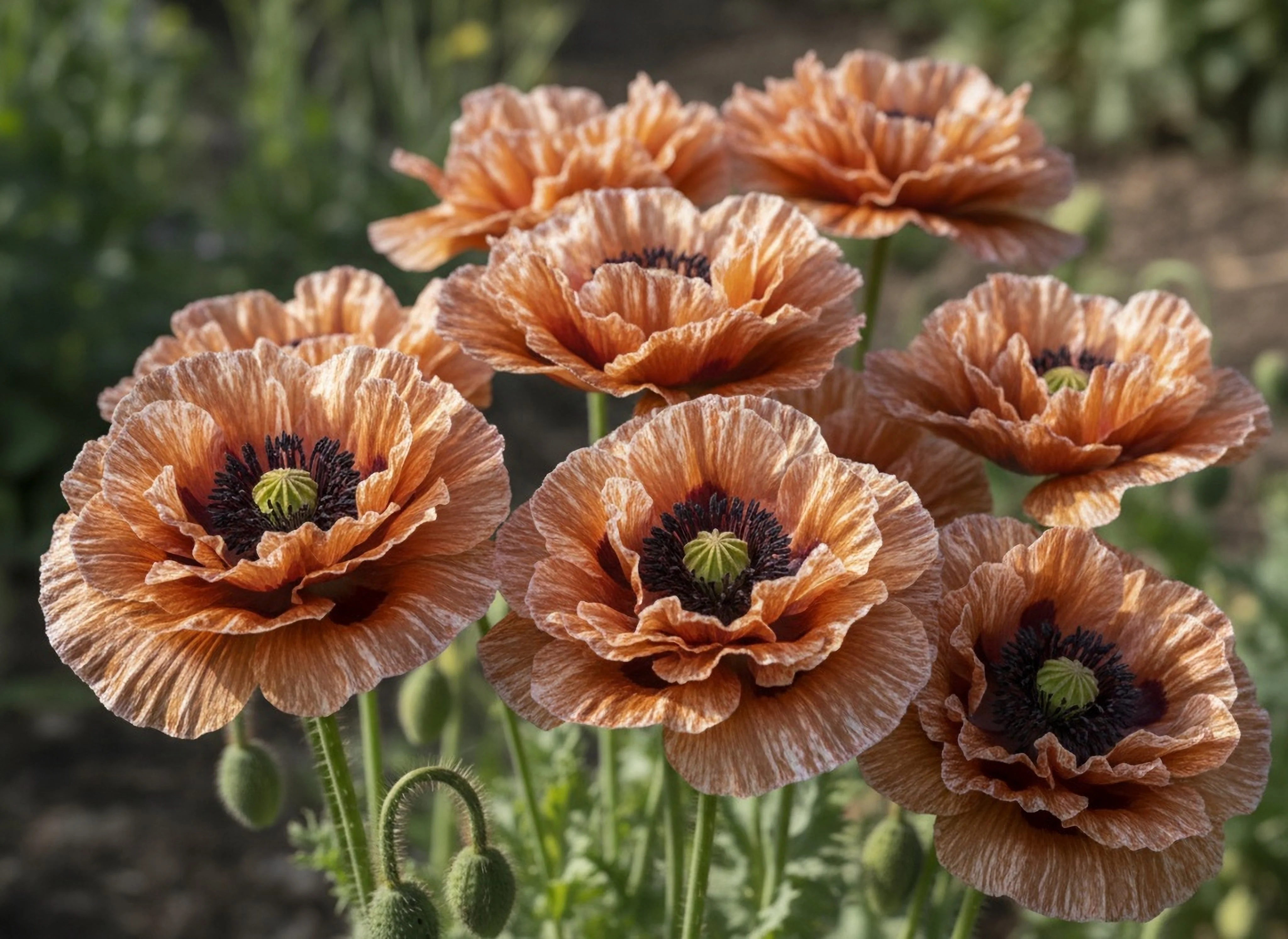100 Flemish Antique PEONY POPPY MIXED Colors  Papaver Peoniflorum Flower Seeds - Image 2