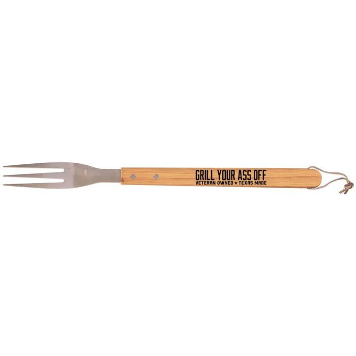 Barbecue Fork 16 1/4" Bamboo - Image 3