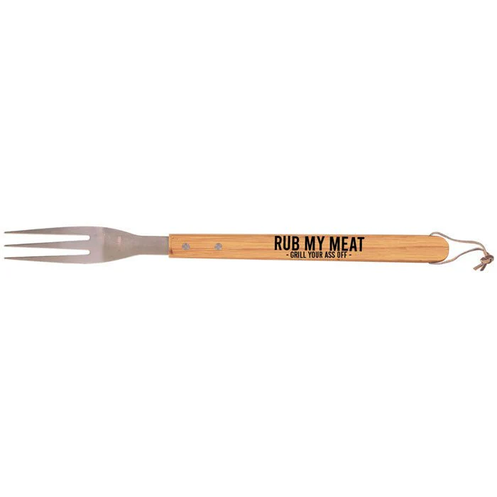 Barbecue Fork 16 1/4" Bamboo - Image 5