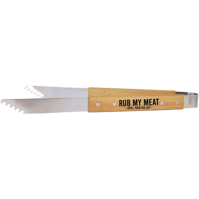 Barbecue Tongs 14" Bamboo - Image 5