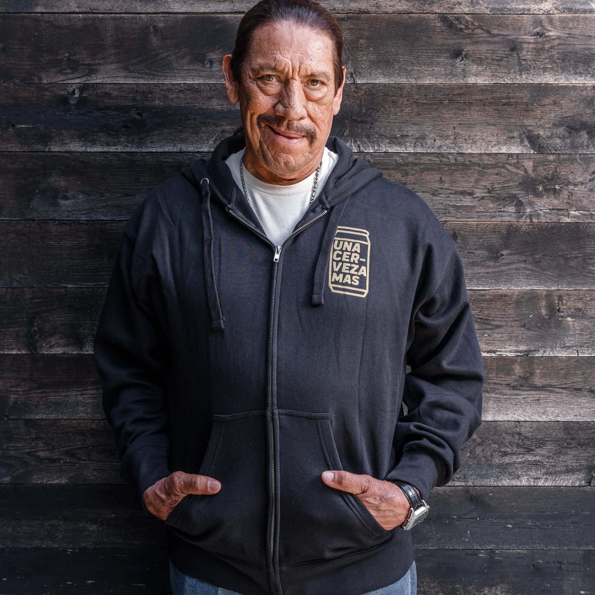 Black Zip-Up Hoodie (Trejo's Cerveza) - Image 3