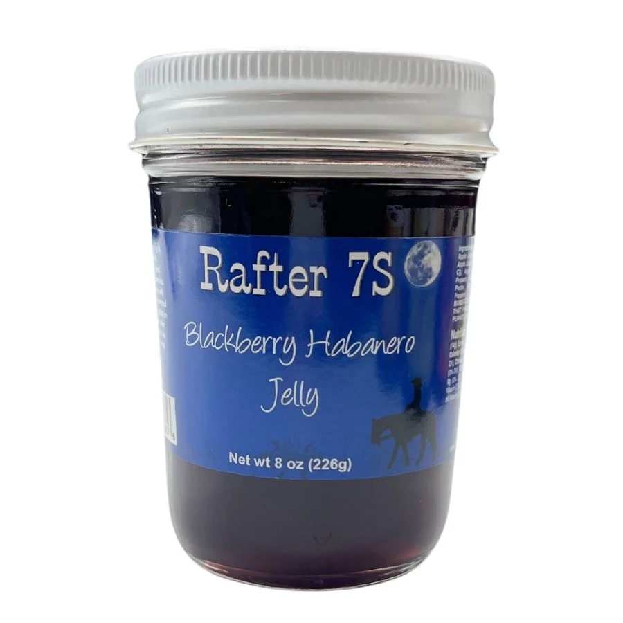 Blackberry Habanero Jelly | 8 oz. | 3 Pack | Fruity Spice | Hand-Picked Berries | Sweet & Spicy Jelly | Made in Paxton, NE | Rafter 7S - Image 2