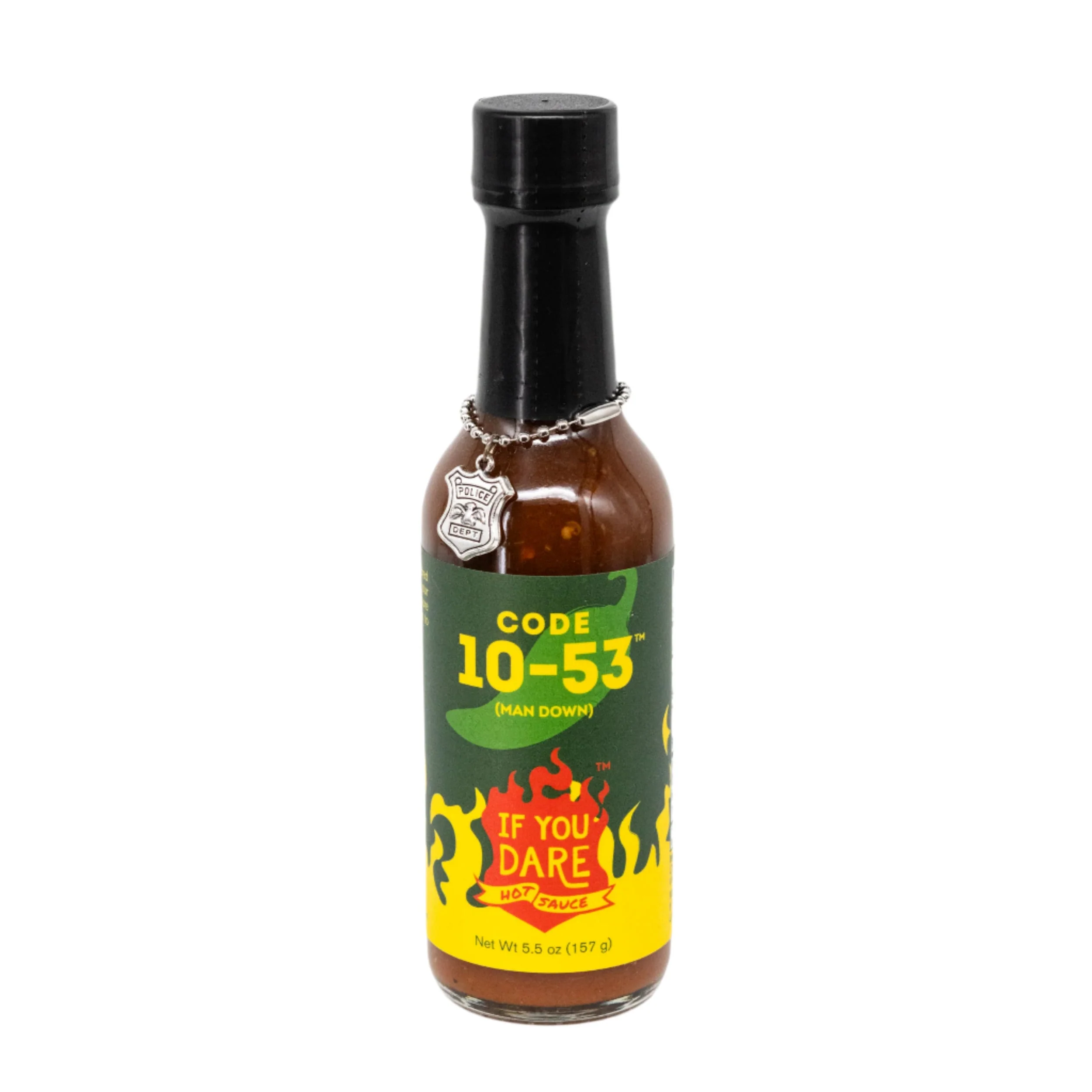 Code 10-53 Hot Sauce | Pack of 6 | 5.5 oz | Hot Heat Level | If You Dare Foods - Image 2