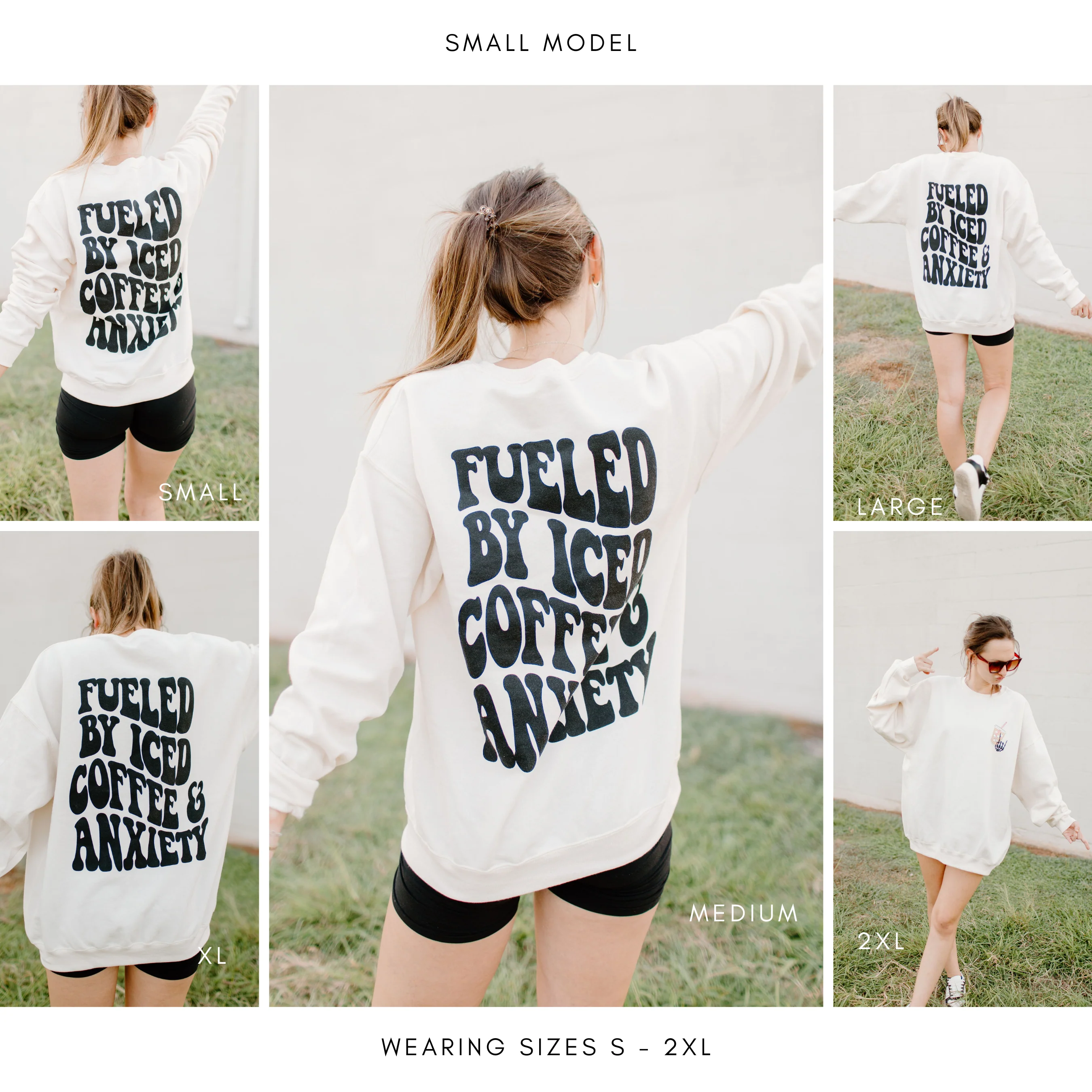 Coffee and Anxiety Graphic Sweatshirt - Image 3