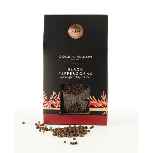 Cole & Mason Black Peppercorns Box Refill 5.3oz - Image 2