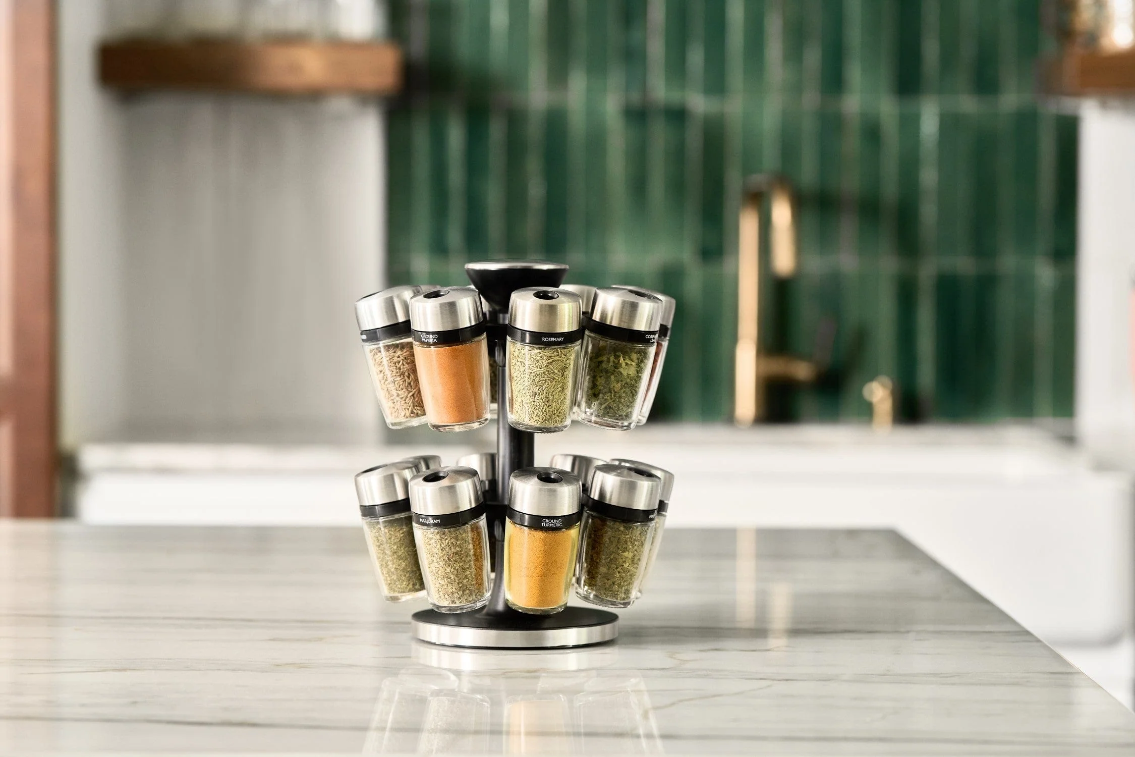 Cole & Mason Cambridge Herb & Spice Carousel - 16 Jar - Image 2