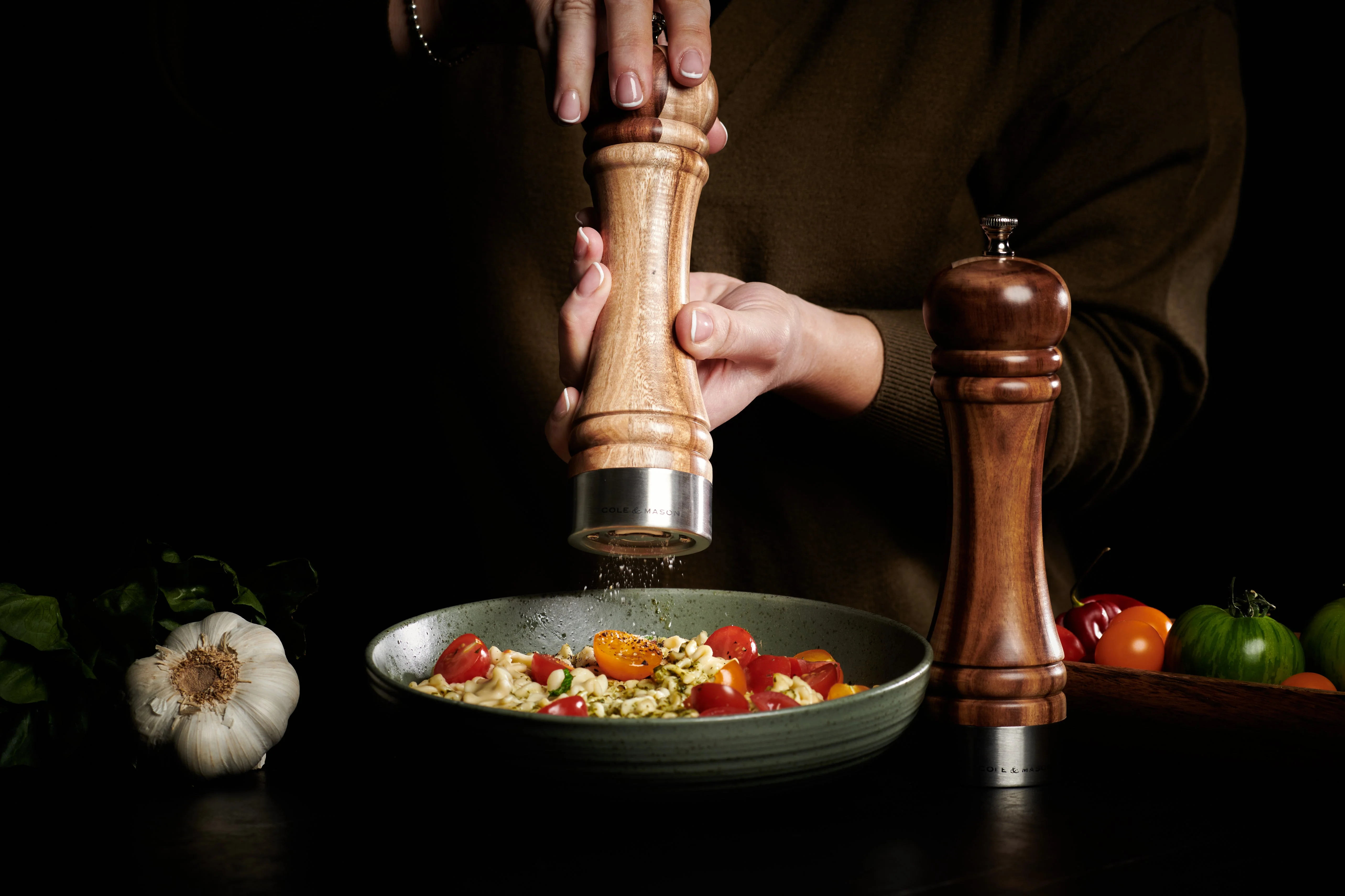 Cole & Mason Camden Traditional Acacia Salt and Pepper Mill Gift Set 8.5" - Image 2