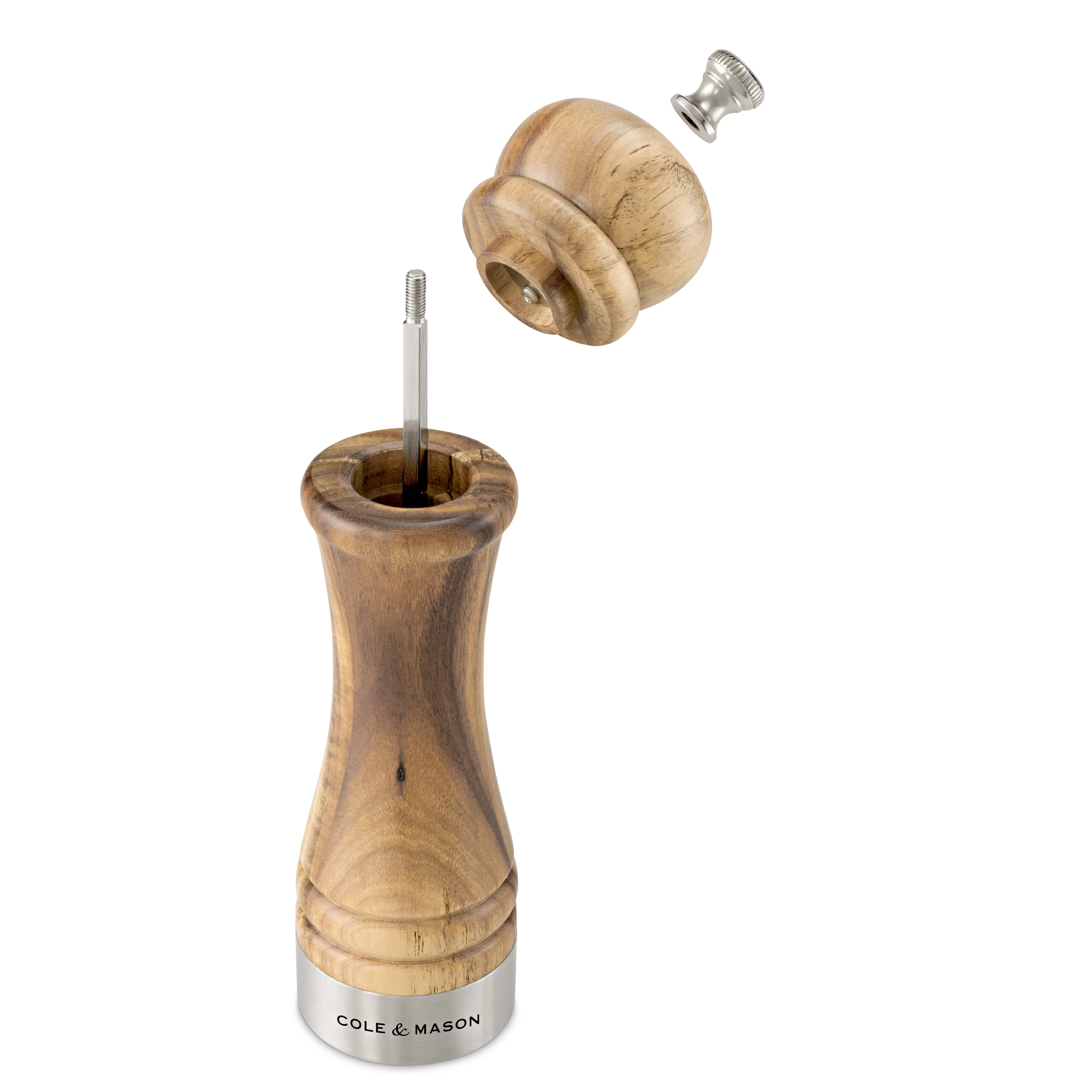 Cole & Mason Camden Traditional Acacia Salt and Pepper Mill Gift Set 8.5" - Image 5