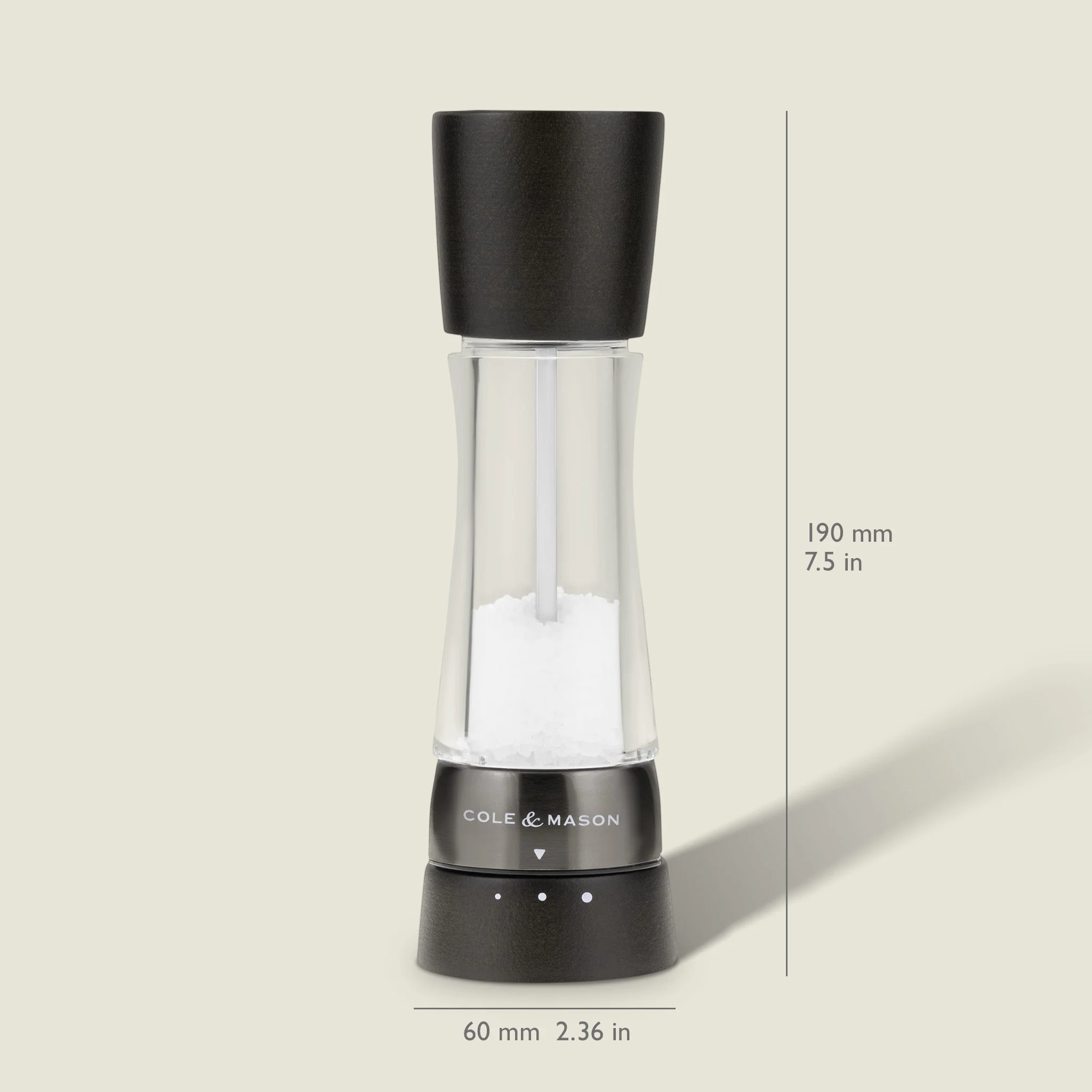 Cole & Mason Derwent Black Wood Salt & Pepper Mill - Image 6