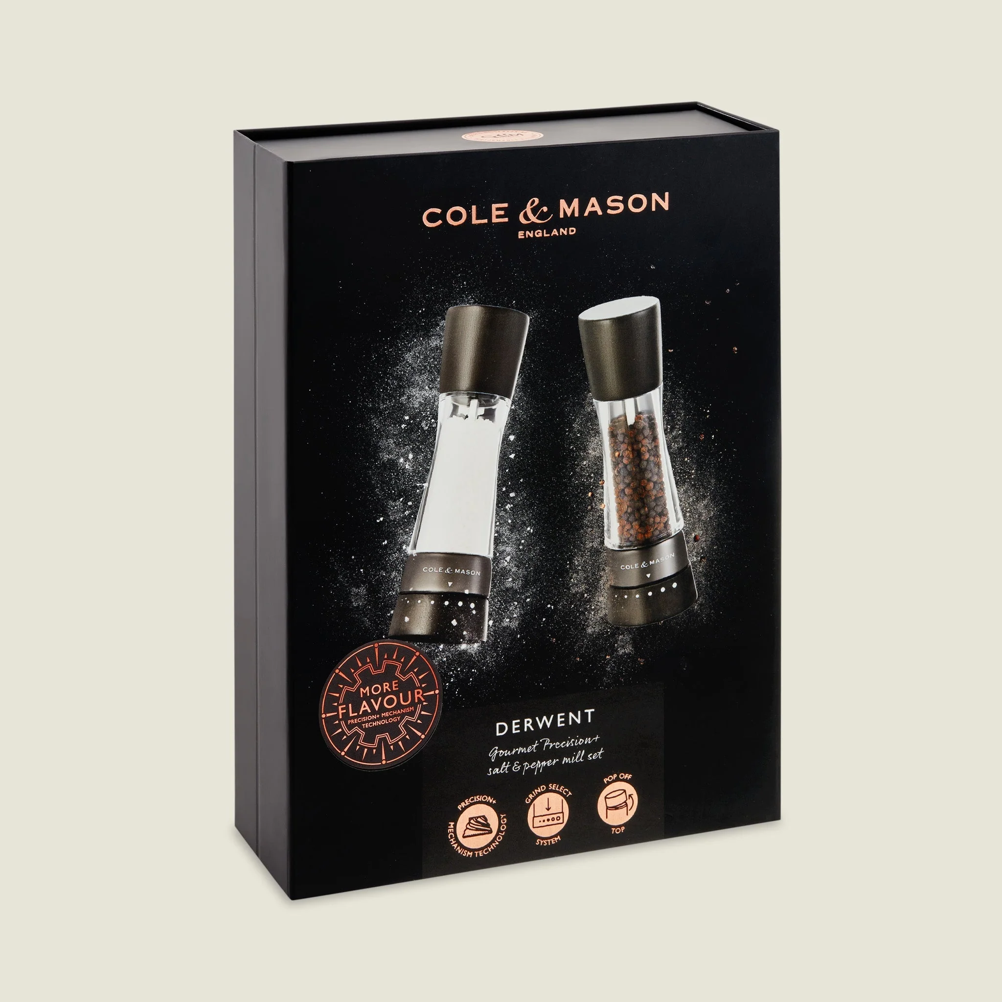 Cole & Mason Derwent Black Wood Salt & Pepper Mill - Image 7