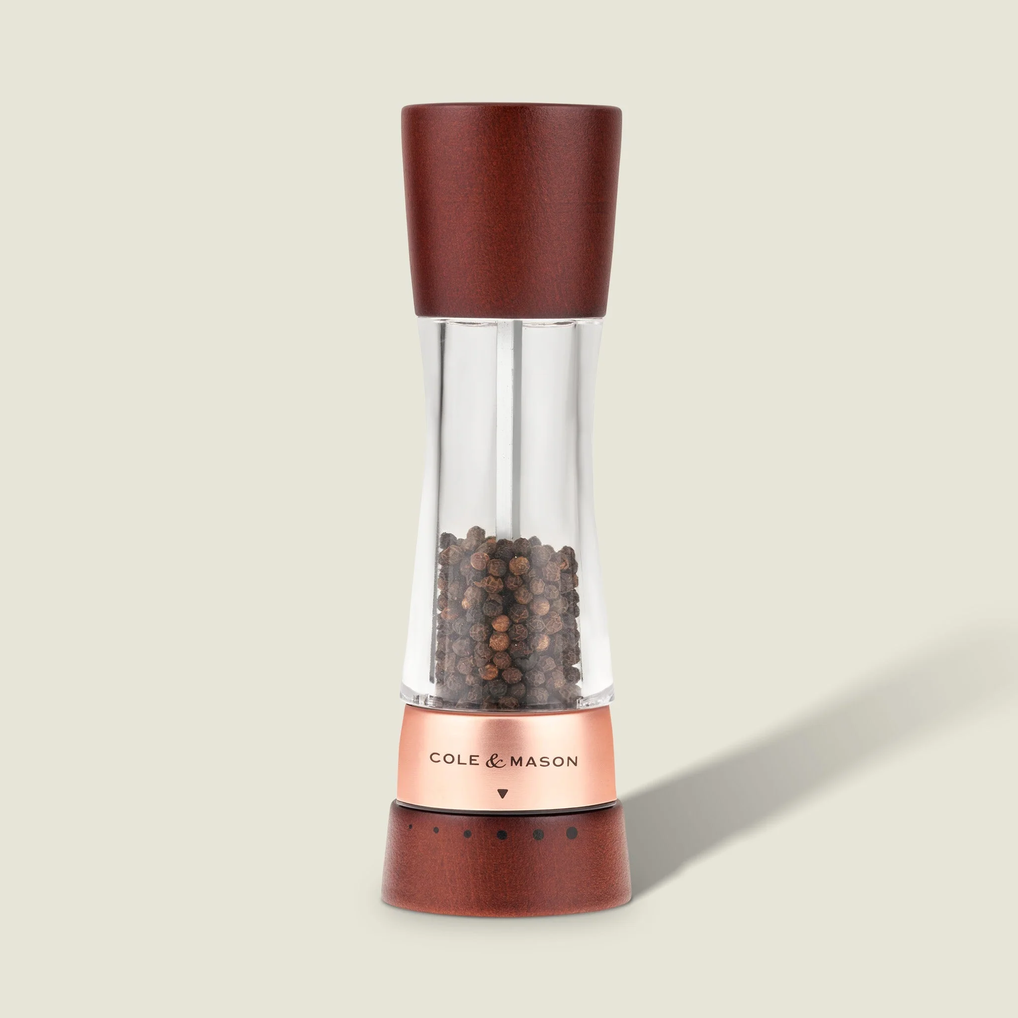 Cole & Mason Derwent Chestnut Rose Gold Salt & Pepper Mill - Image 4