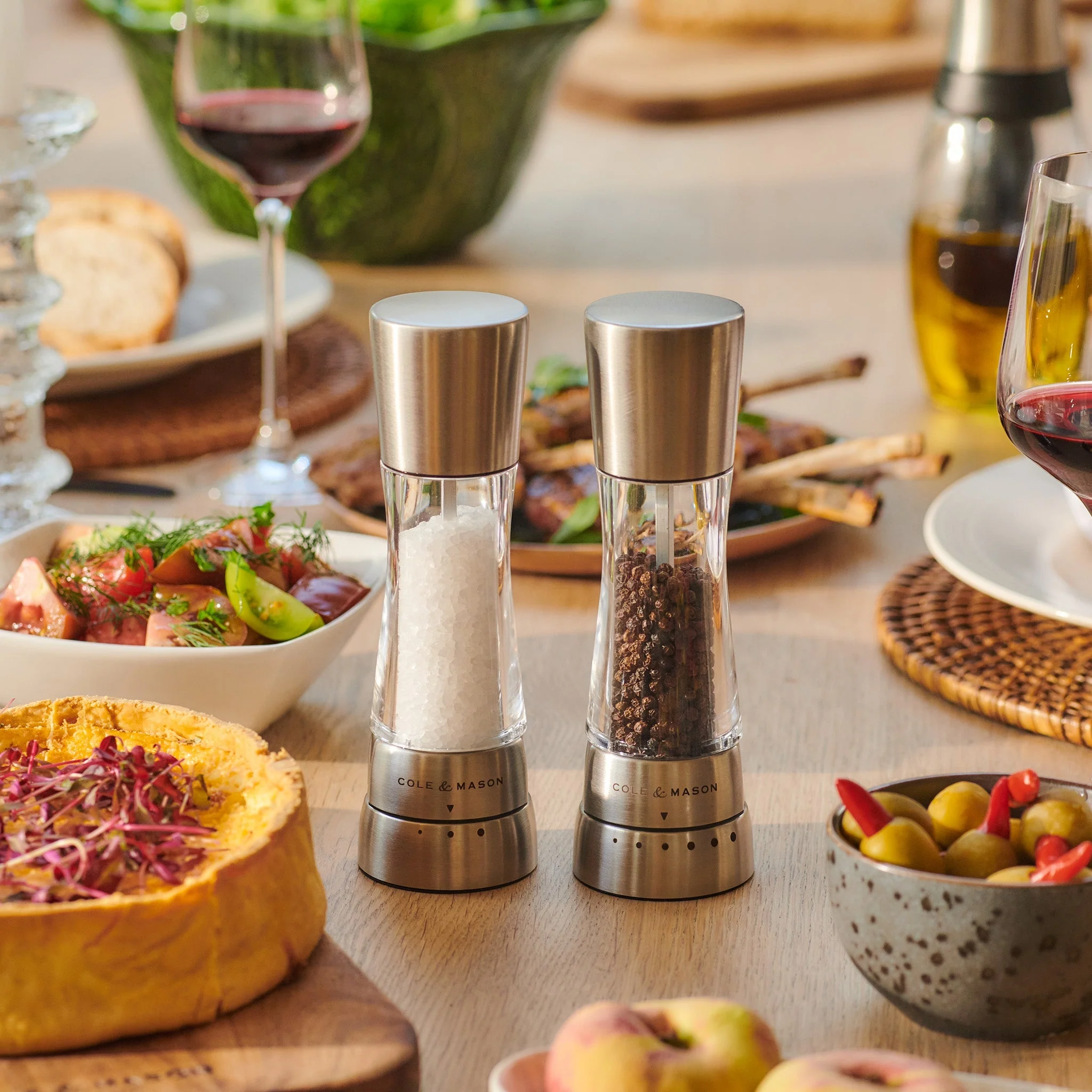 Cole & Mason Derwent Stainless Steel Salt & Pepper Mill - Image 2