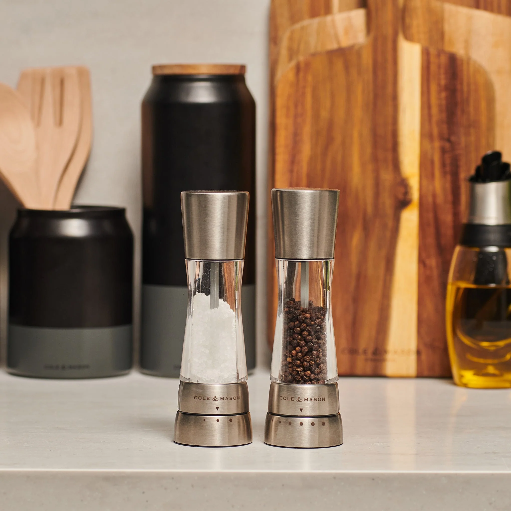 Cole & Mason Derwent Stainless Steel Salt & Pepper Mill - Image 5