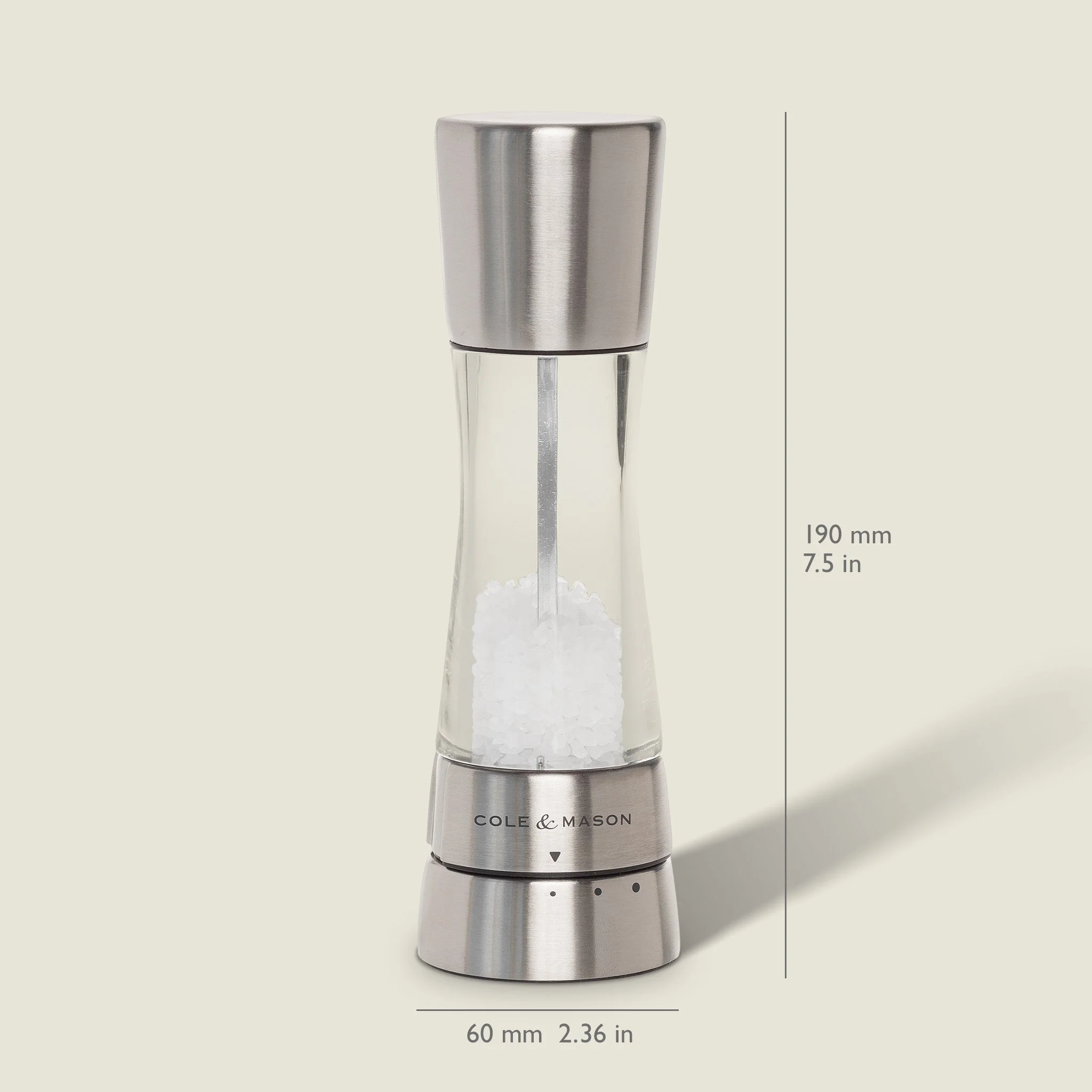 Cole & Mason Derwent Stainless Steel Salt & Pepper Mill - Image 7