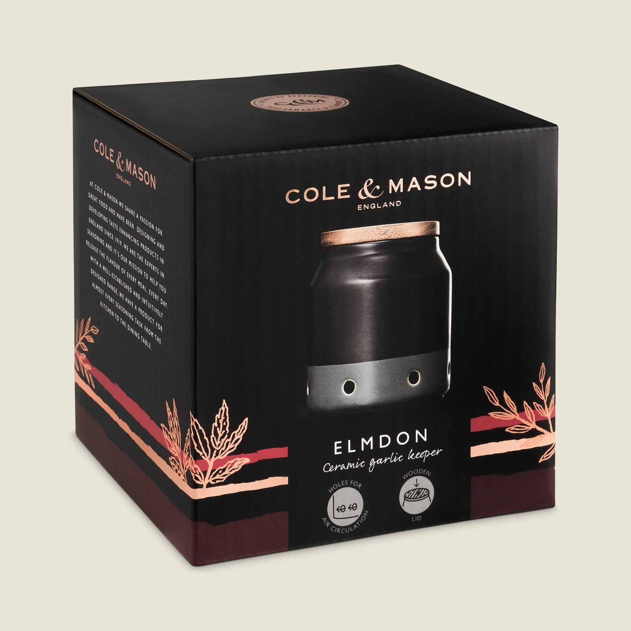 Cole & Mason Elmdon Ceramic Garlic Keeper - Image 3
