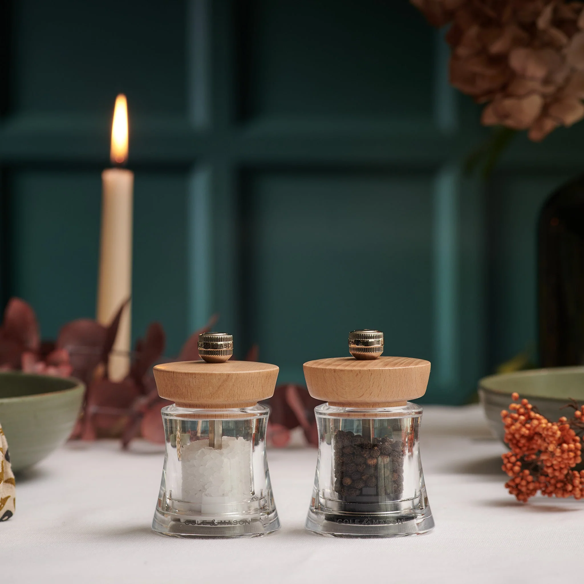 Cole & Mason Holborn Natural Beech Salt & Pepper Mills - Image 2