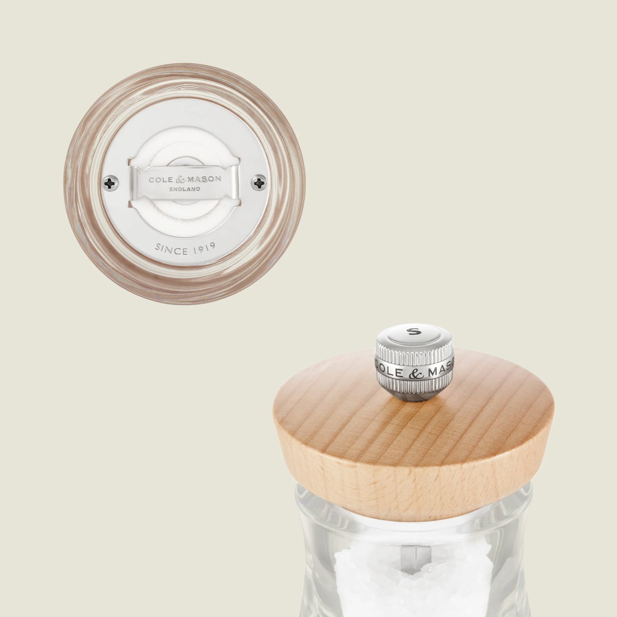 Cole & Mason Holborn Natural Beech Salt & Pepper Mills - Image 6