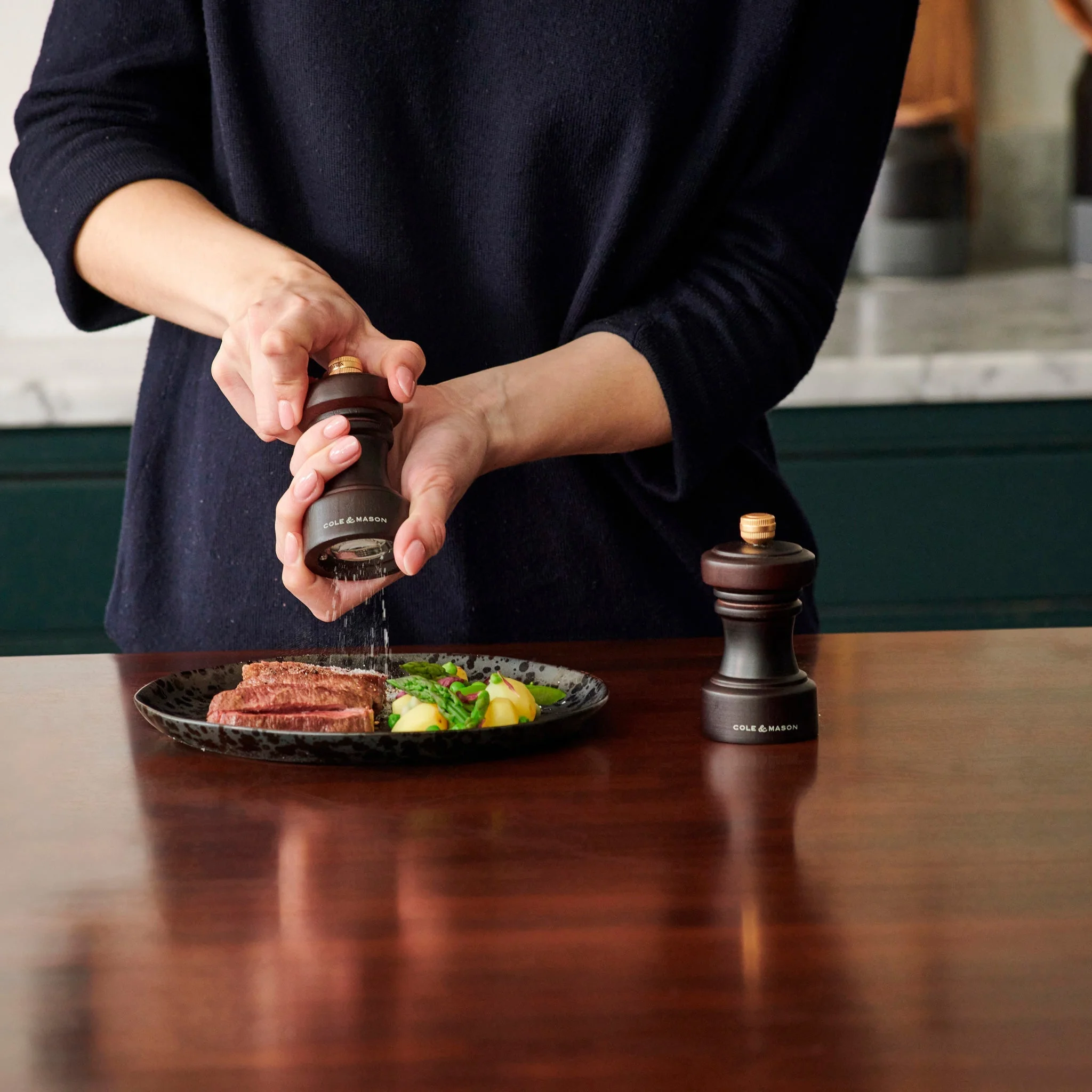 Cole & Mason Hoxton Chocolate Wood Salt & Pepper Mills - Image 5