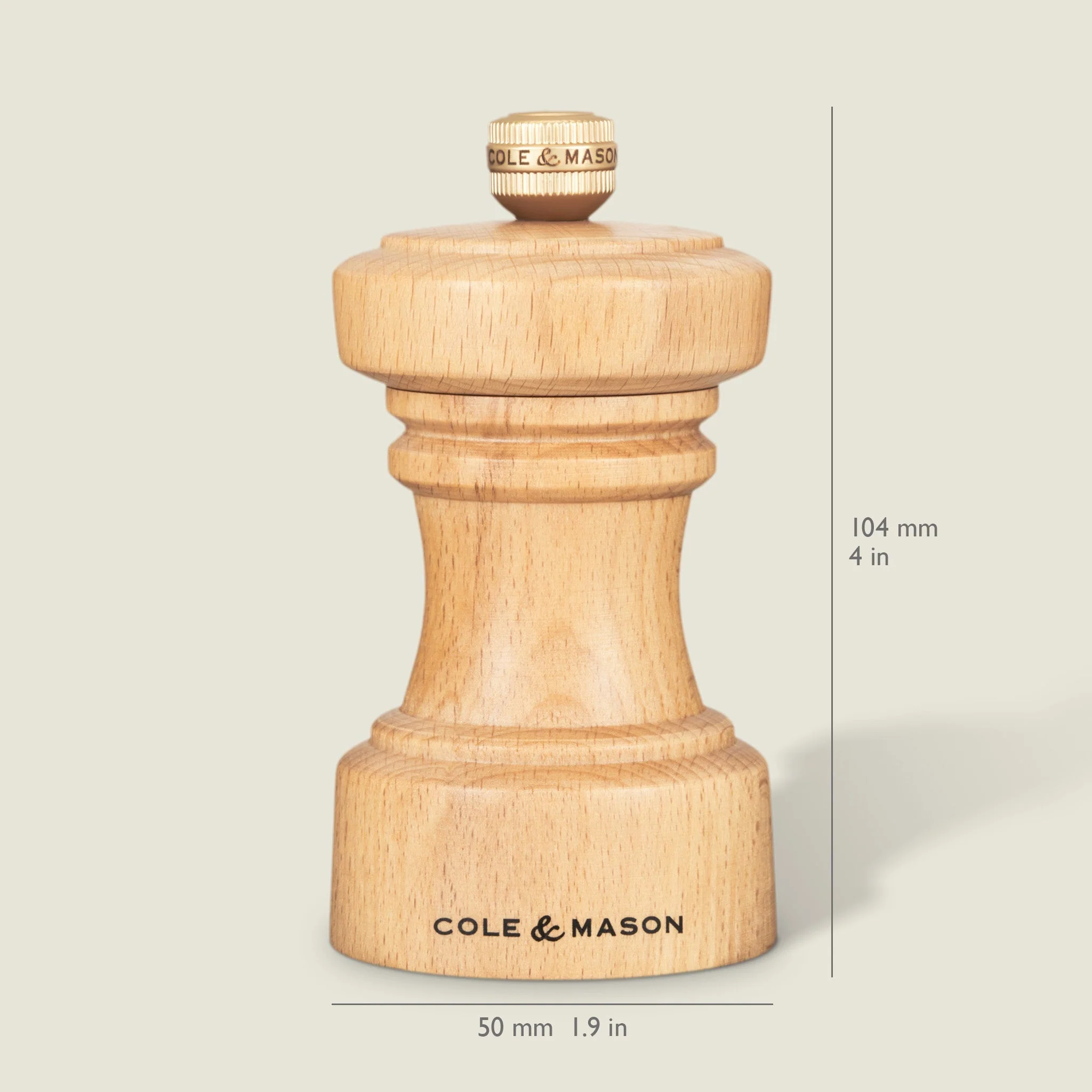 Cole & Mason Hoxton Natural Beech Salt & Pepper Mills - Image 6