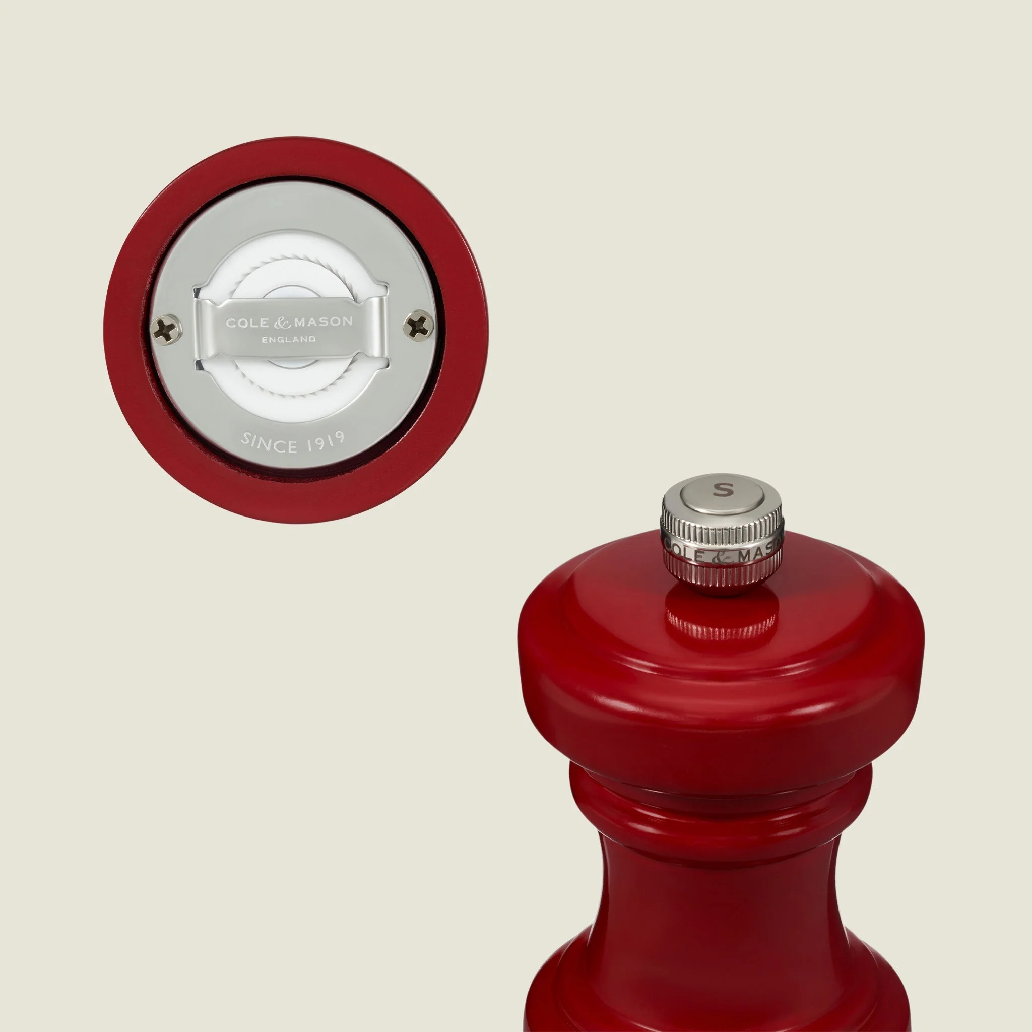 Cole & Mason Hoxton Red Gloss Salt & Pepper Mills - Image 6