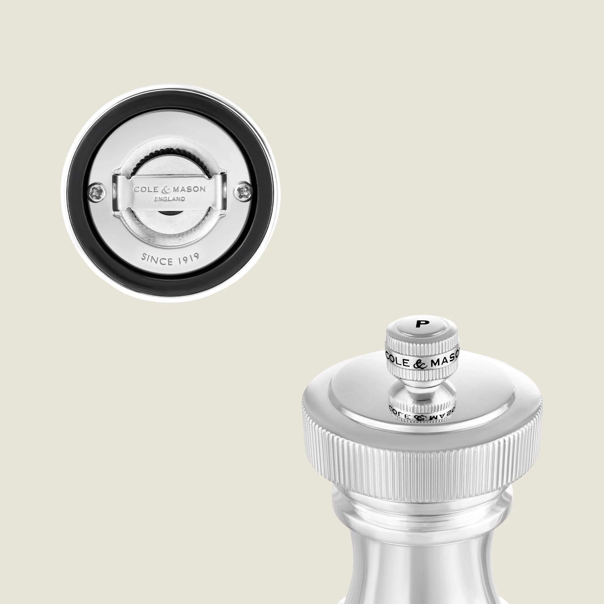 Cole & Mason Hoxton Silver Plated Salt & Pepper Mill Set - Image 5
