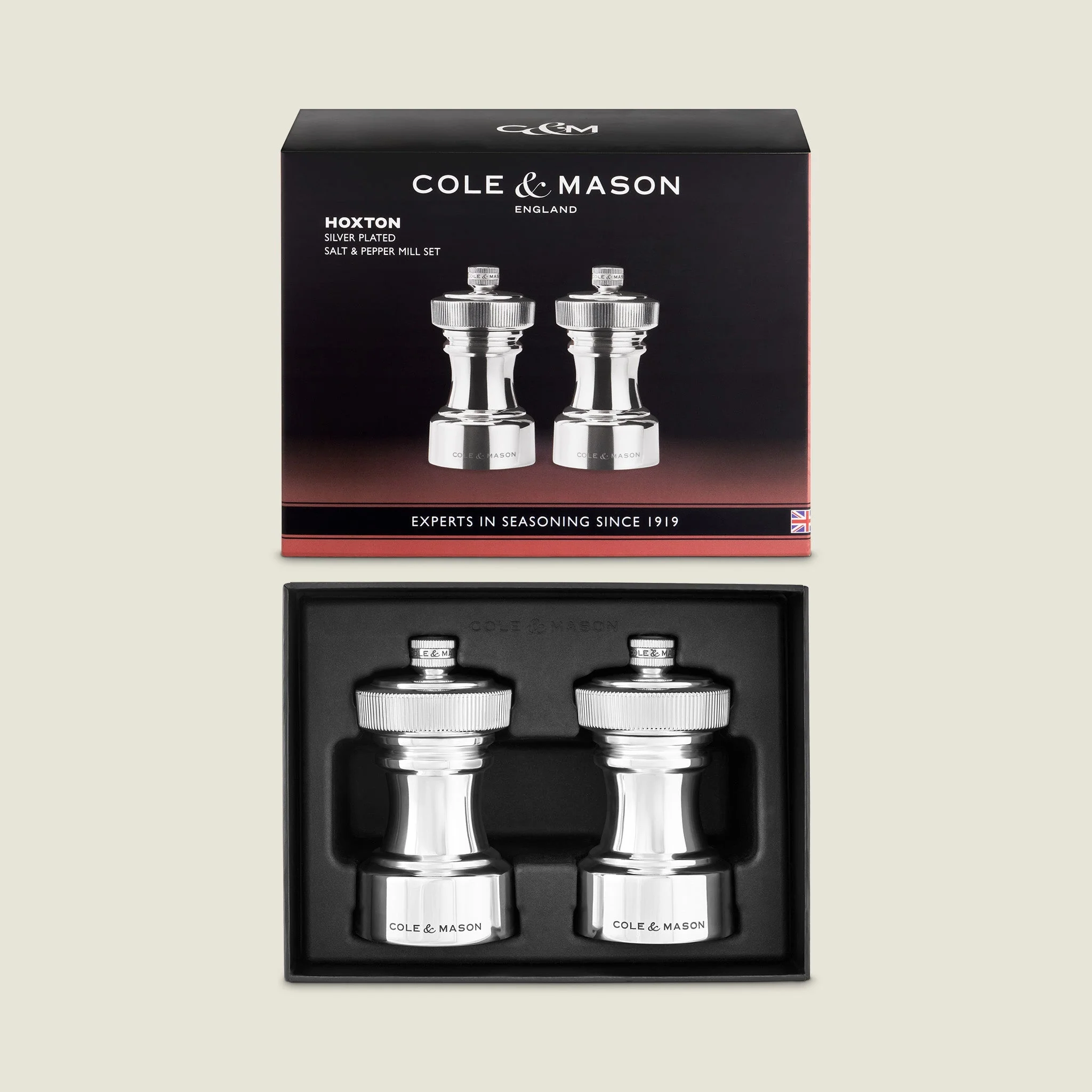 Cole & Mason Hoxton Silver Plated Salt & Pepper Mill Set - Image 6