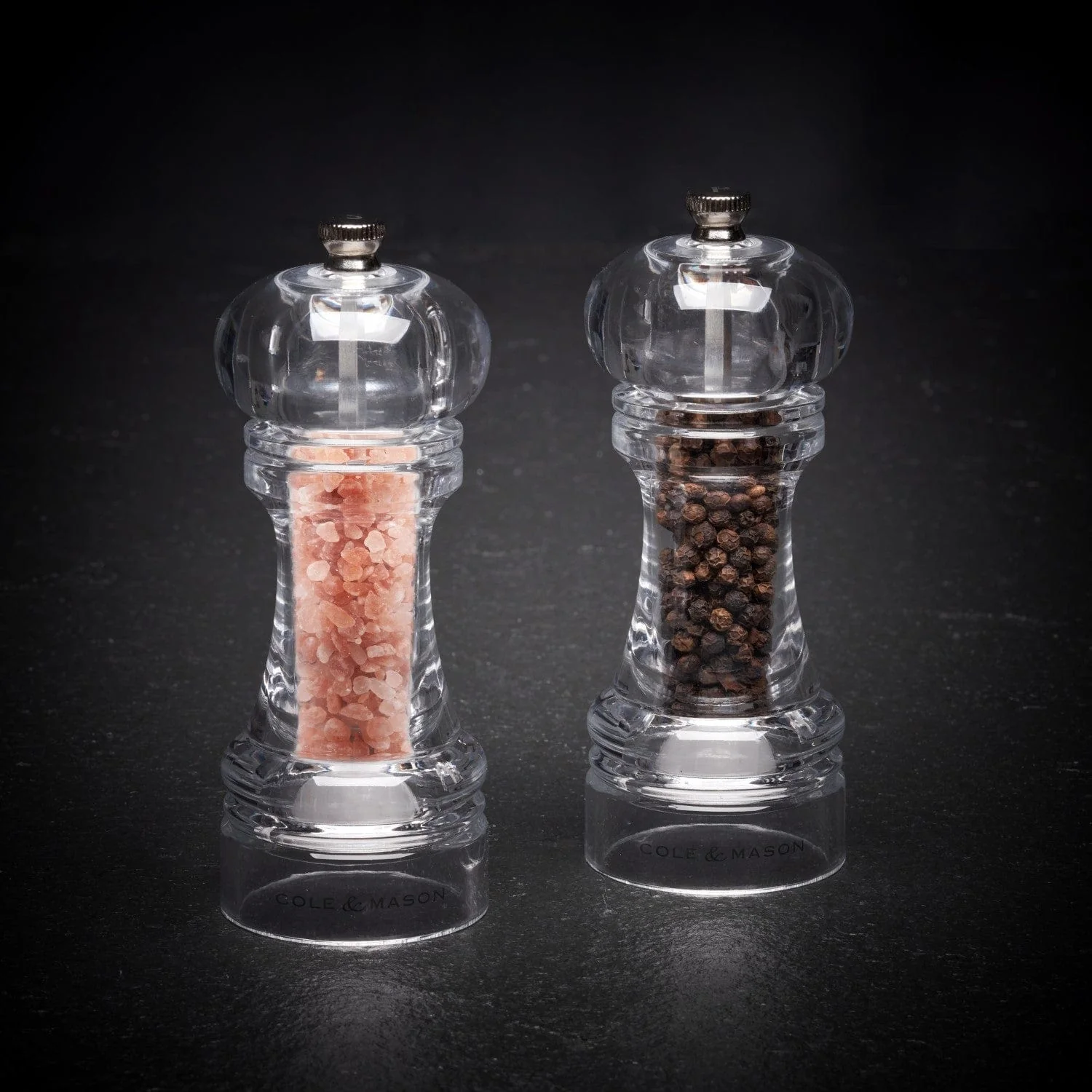 Cole & Mason Liverpool 5.5" Acrylic Salt & Pepper Mill Set with Himalayan Salt - Image 3