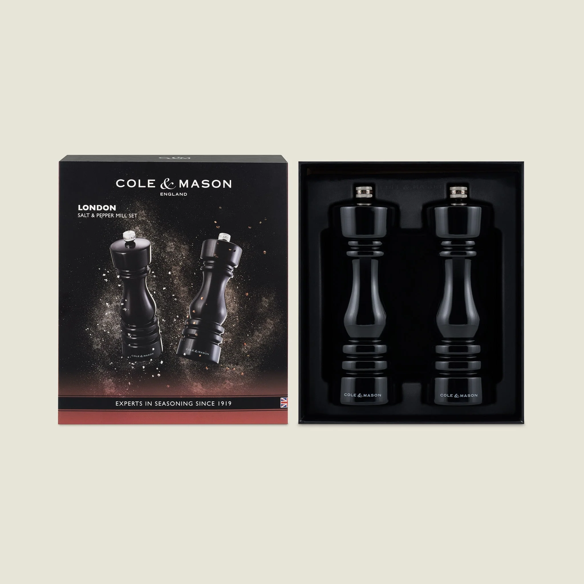 Cole & Mason London Black Gloss Salt & Pepper Mills 7" - Image 10