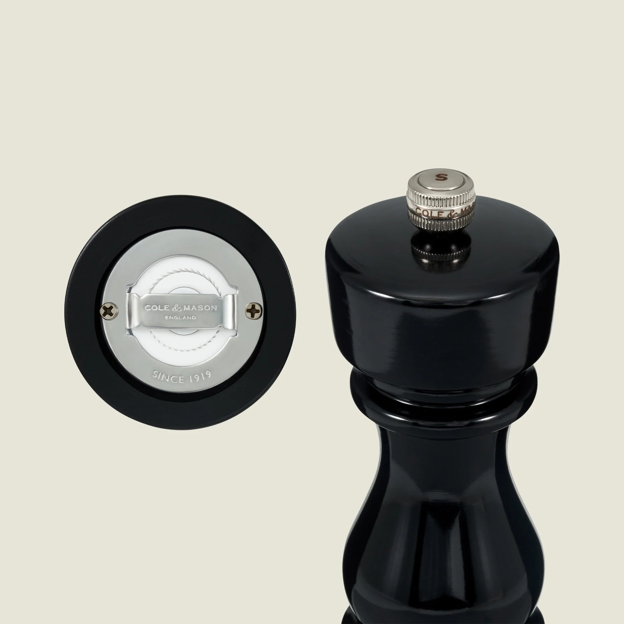 Cole & Mason London Black Gloss Salt & Pepper Mills 7" - Image 9