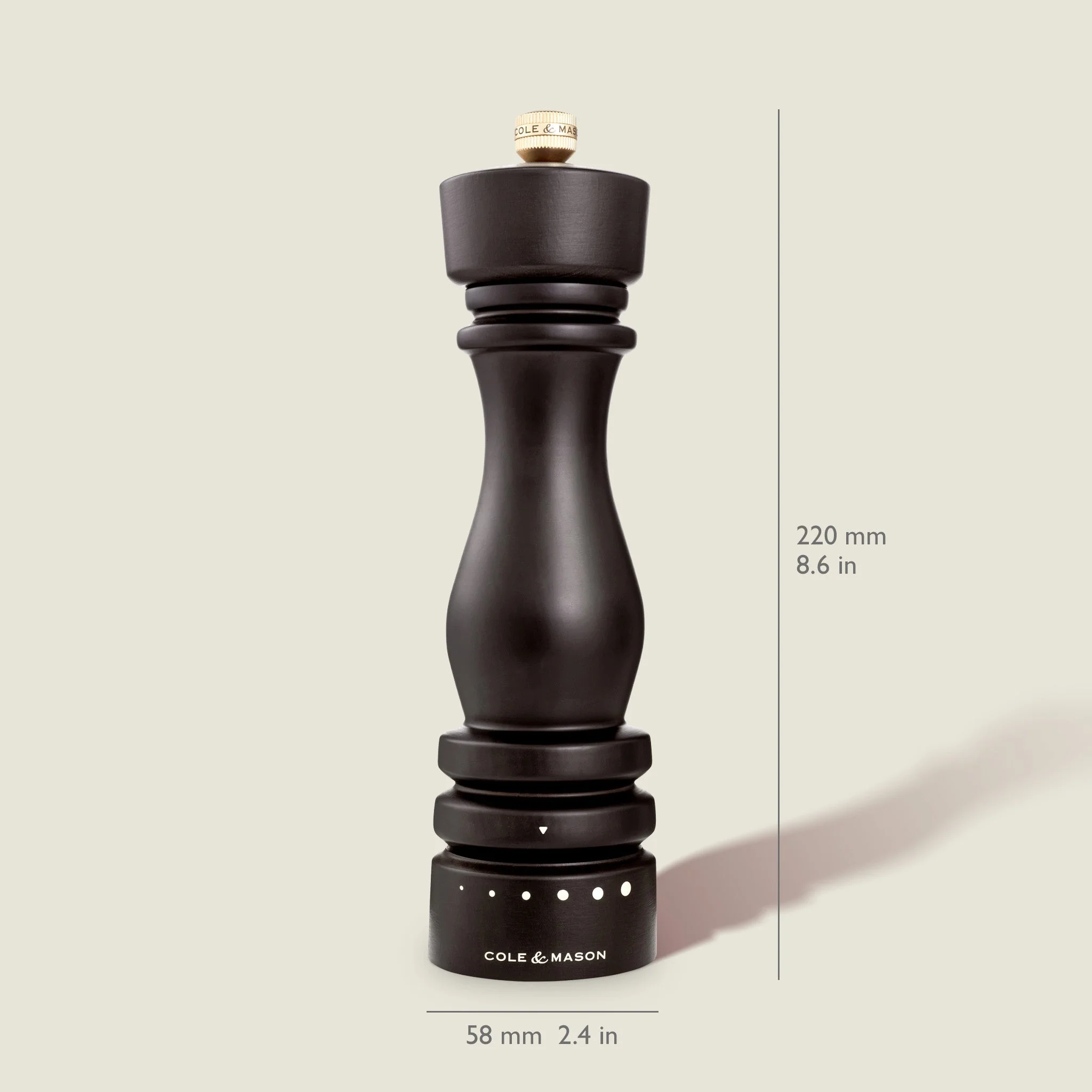 Cole & Mason London Chocolate Wood Grind Select Salt & Pepper Mills - Image 11