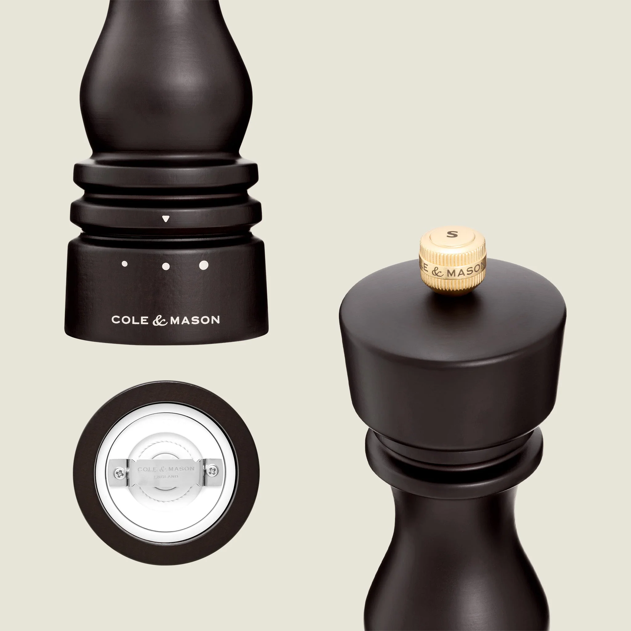 Cole & Mason London Chocolate Wood Grind Select Salt & Pepper Mills - Image 12