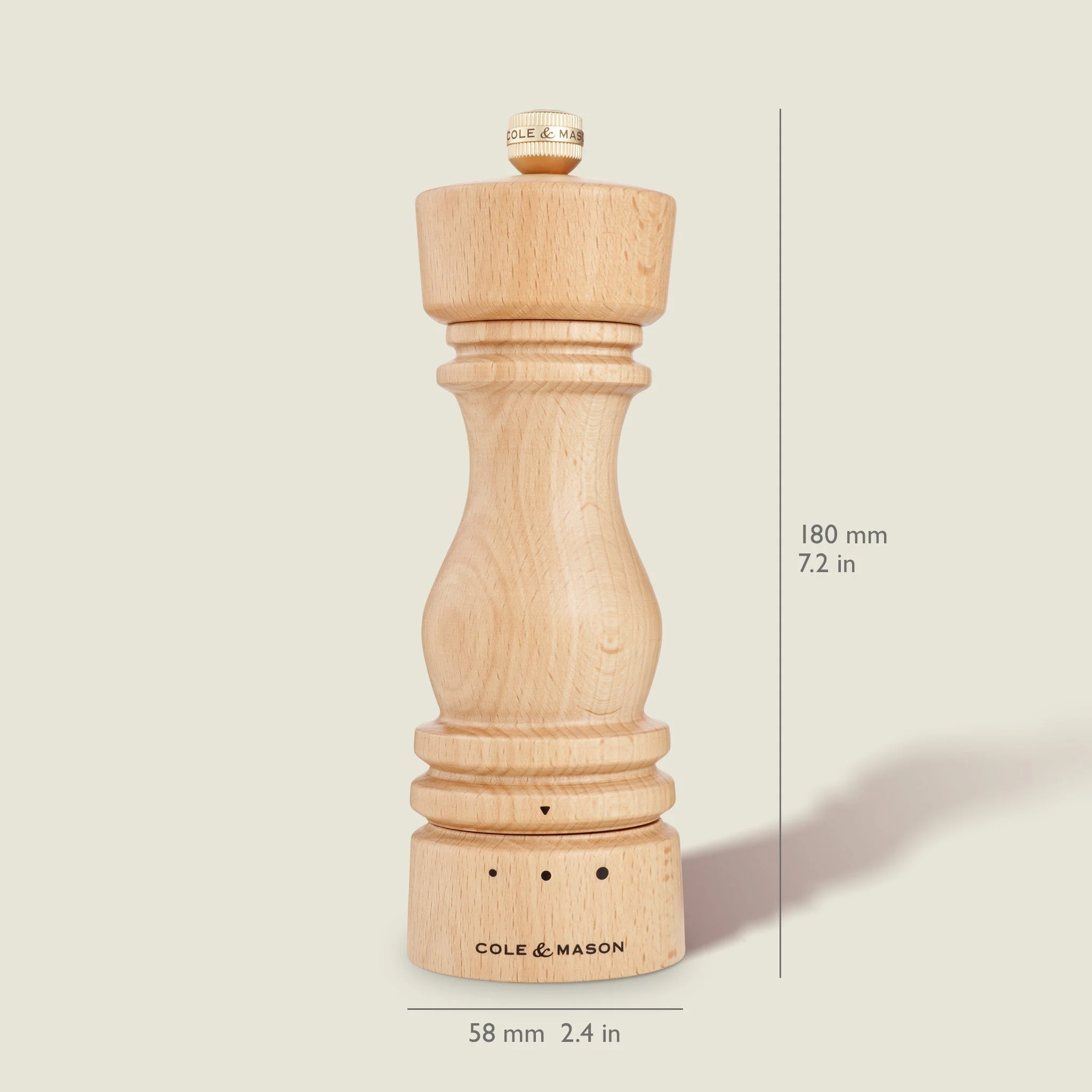 Cole & Mason London Natural Beech Grind Select Salt & Pepper Mills - Image 10