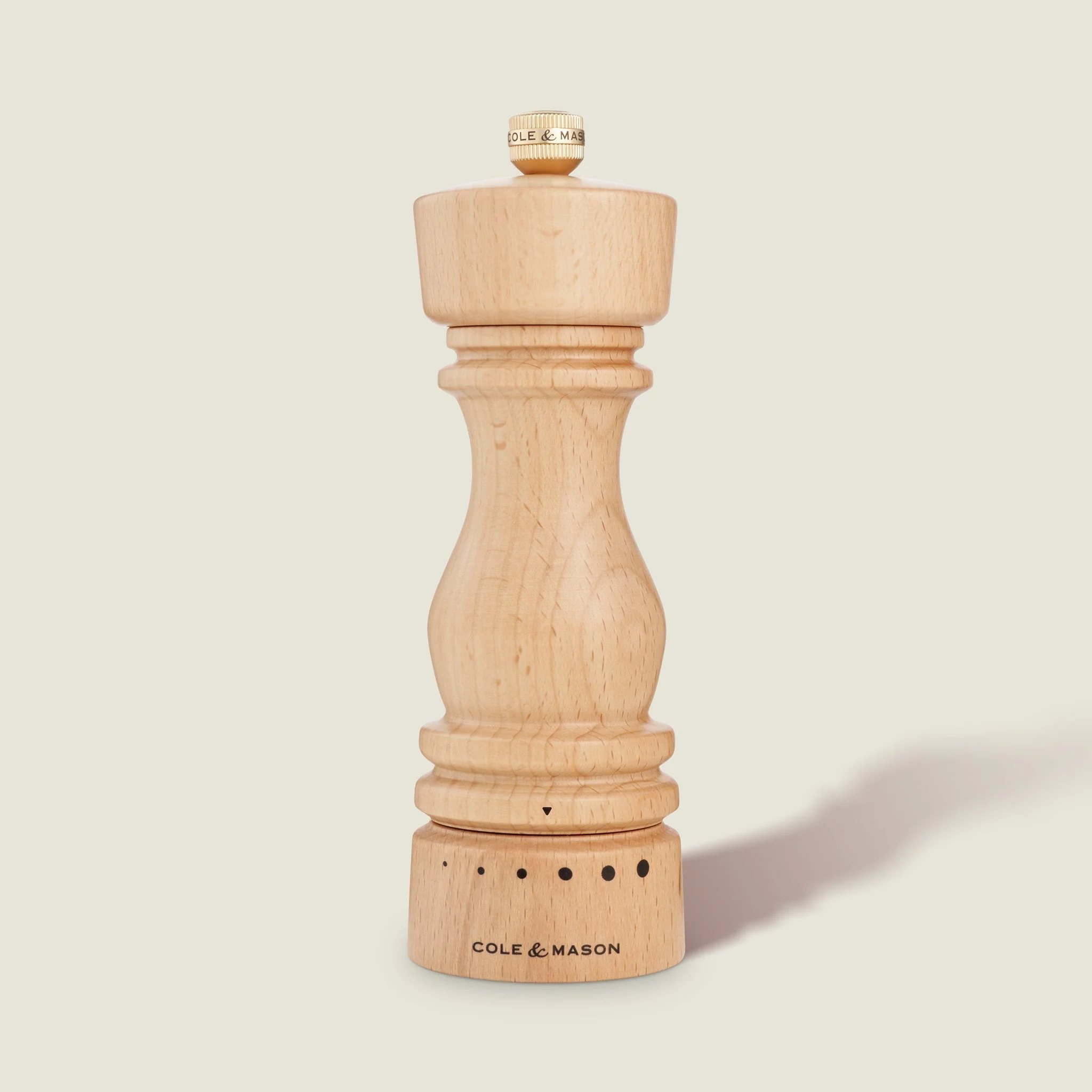 Cole & Mason London Natural Beech Grind Select Salt & Pepper Mills - Image 2