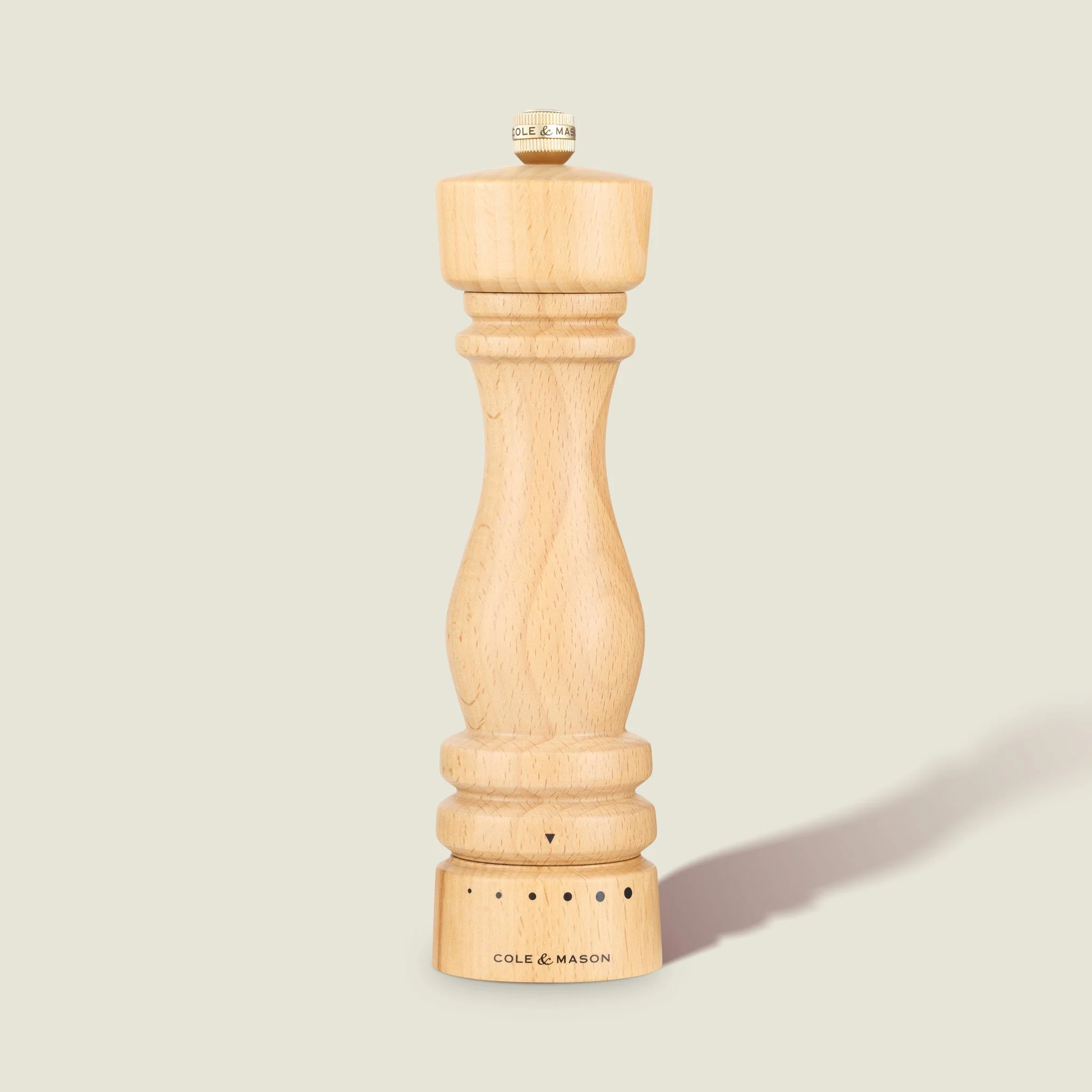 Cole & Mason London Natural Beech Grind Select Salt & Pepper Mills - Image 4