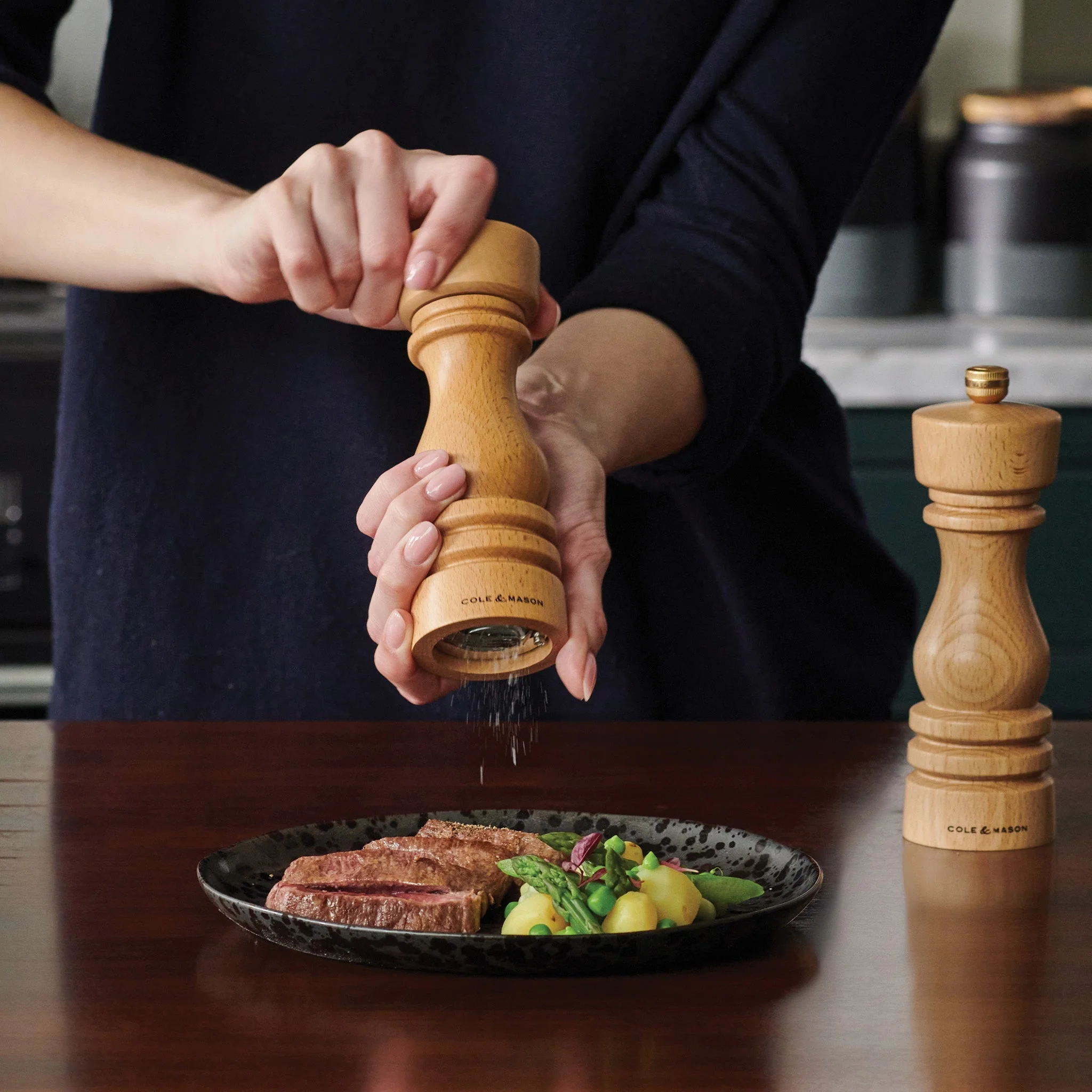 Cole & Mason London Natural Beech Salt & Pepper Mills - Image 12