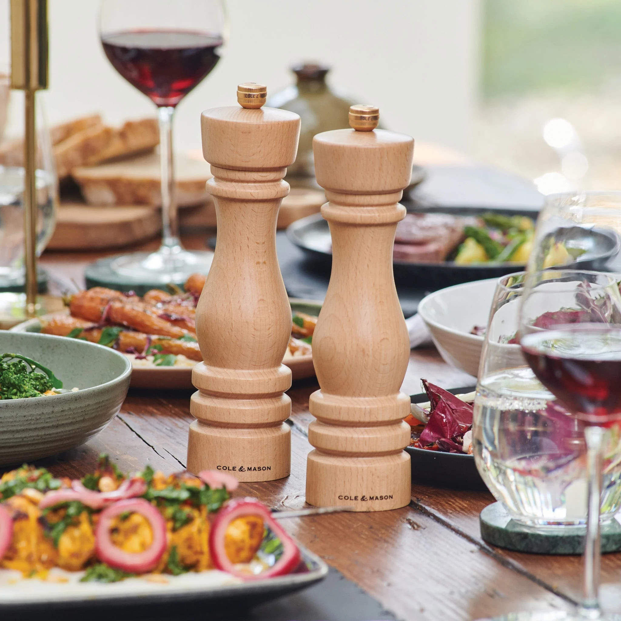 Cole & Mason London Natural Beech Salt & Pepper Mills - Image 13