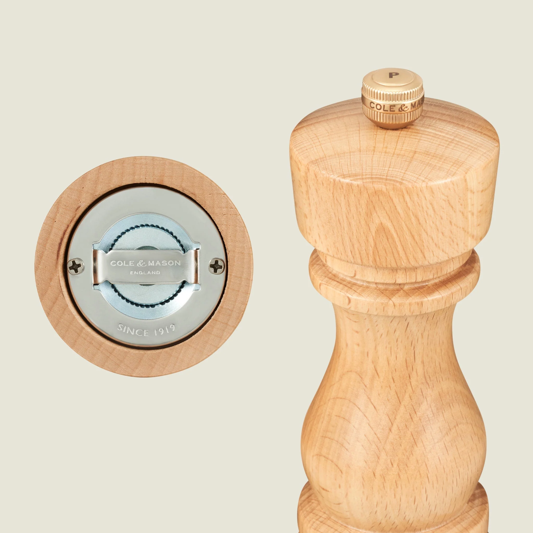 Cole & Mason London Natural Beech Salt & Pepper Mills - Image 16