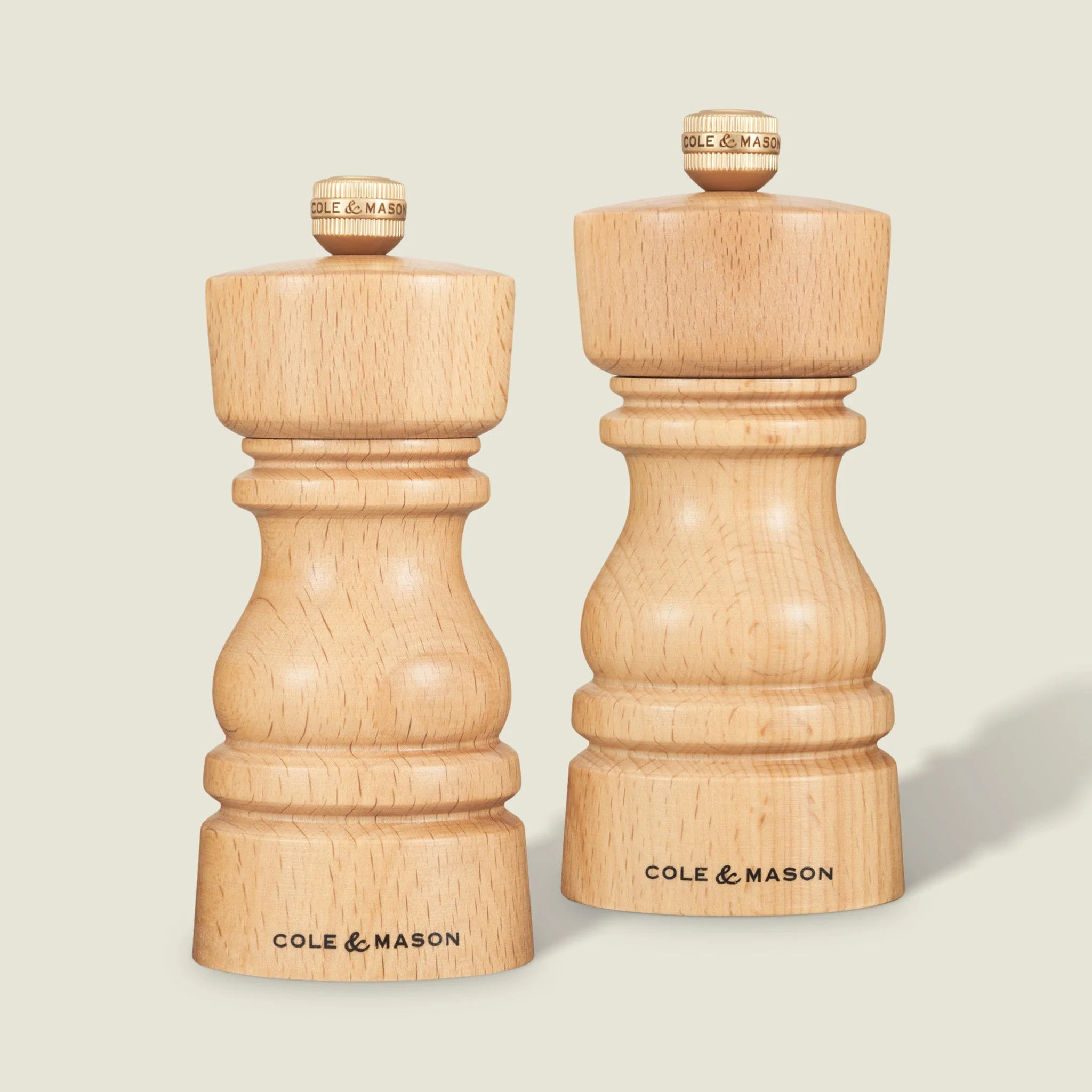 Cole & Mason London Natural Beech Salt & Pepper Mills - Image 3