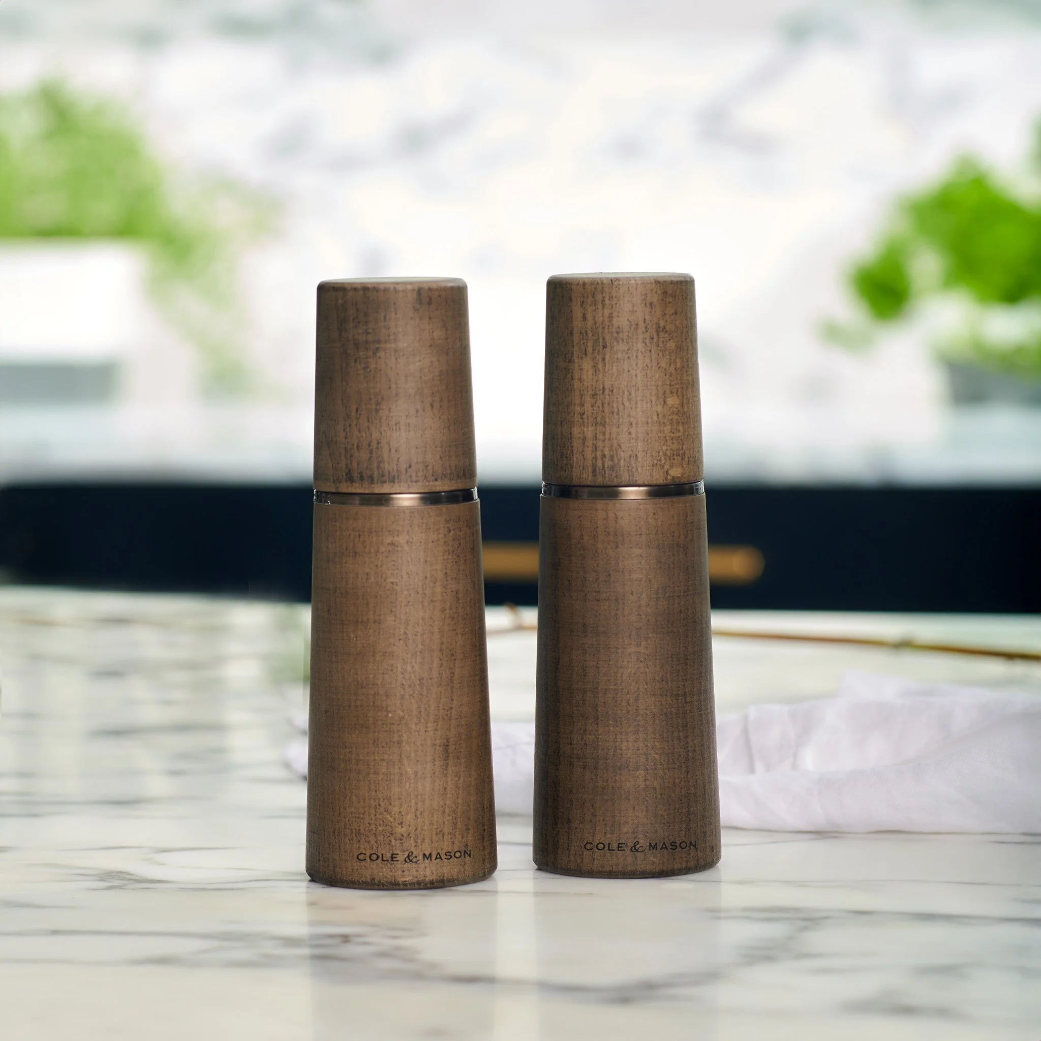 Cole & Mason Marlow Grey Beech Salt & Pepper Mills - Image 2