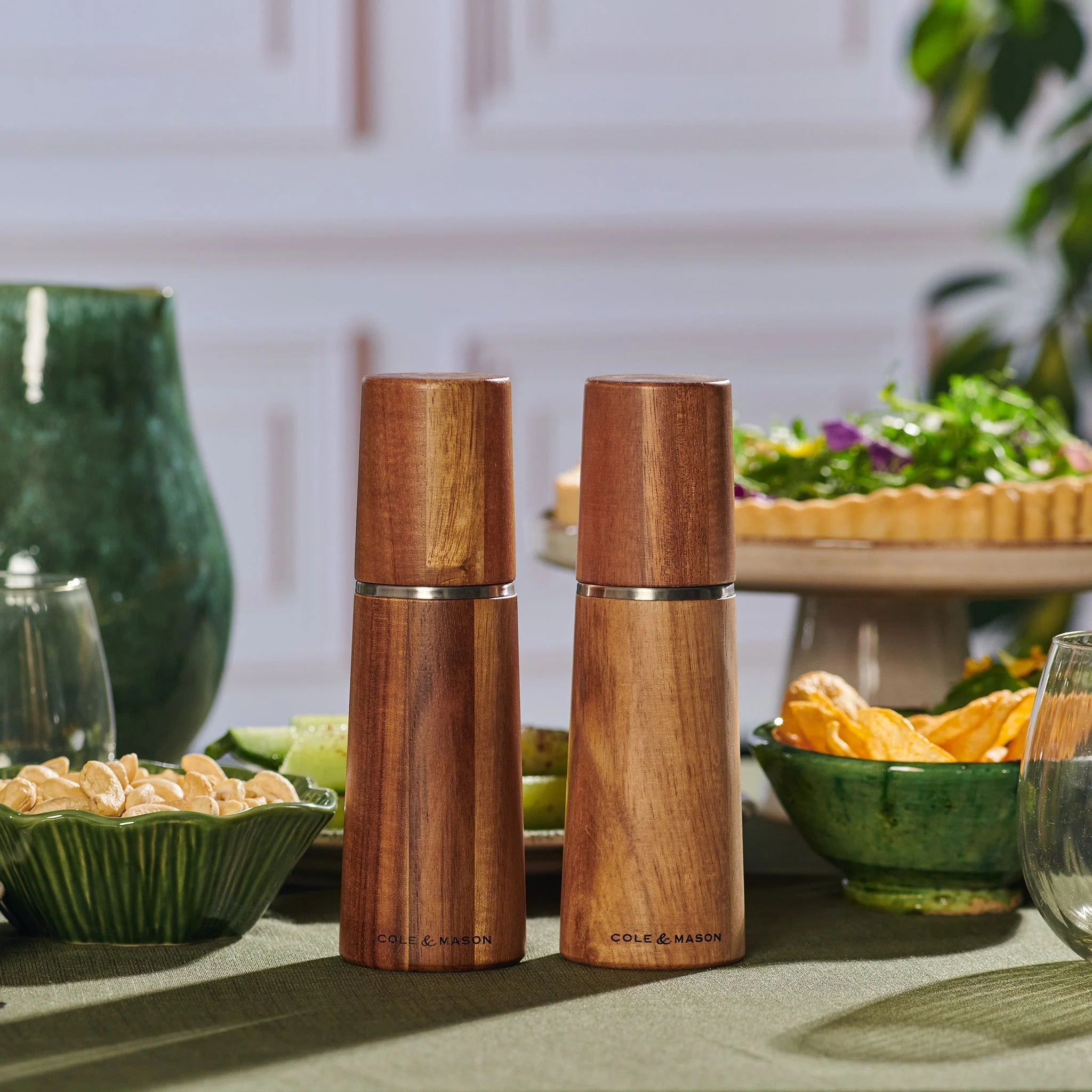 Cole & Mason Marlow Natural Acacia Salt & Pepper Mills - Image 2