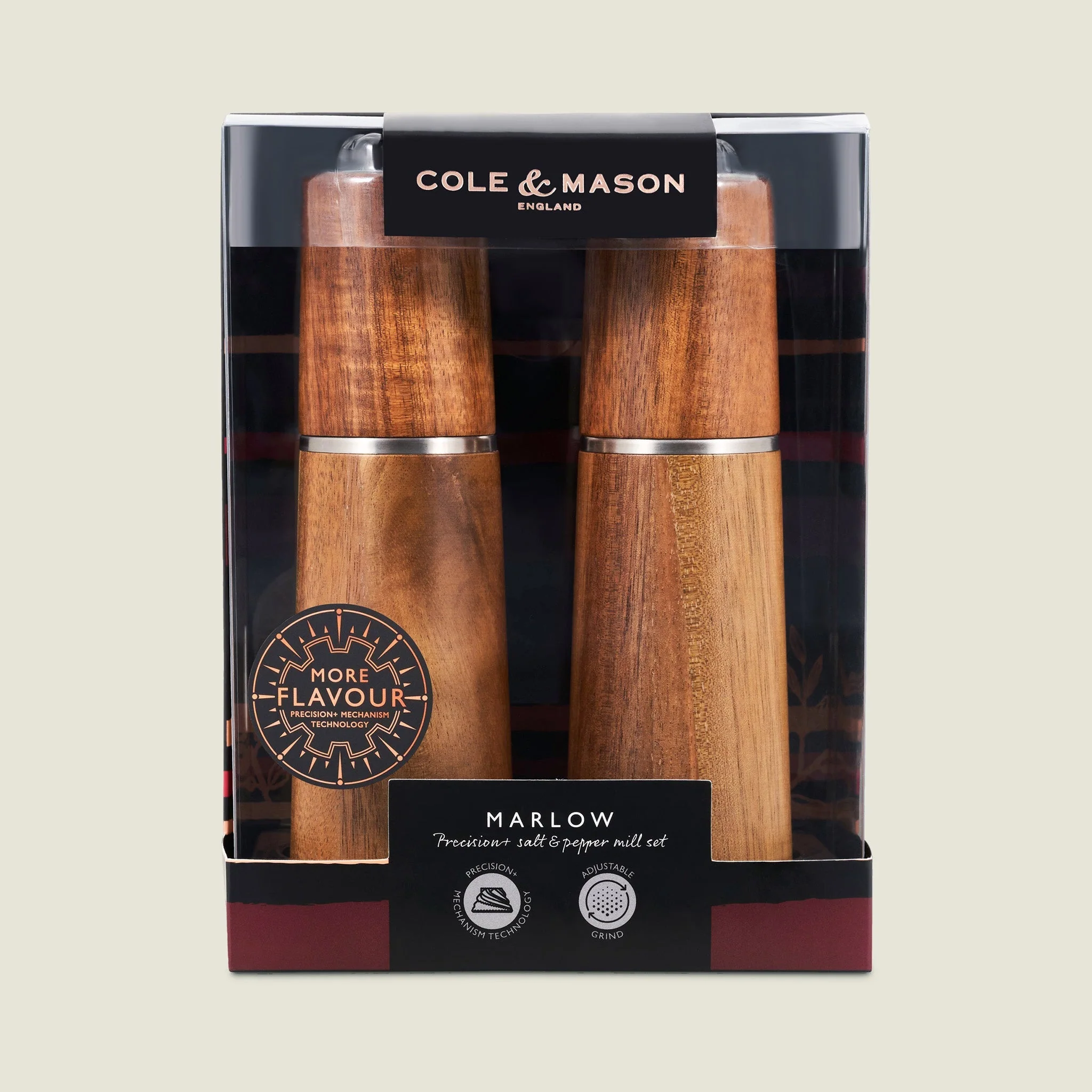 Cole & Mason Marlow Natural Acacia Salt & Pepper Mills - Image 5