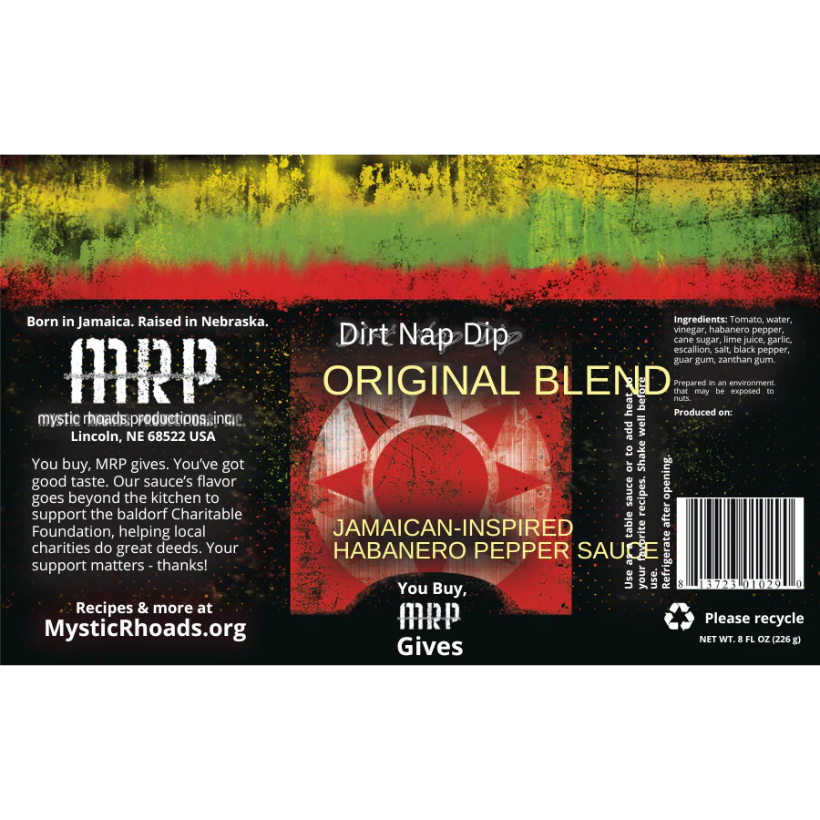 Dirt Nap Dip Original Blend Hot Sauce | 8 oz. Bottle | Jamaican-Inspired | You Buy, We Give 100% | Mystic Rhoads Productions - Image 3