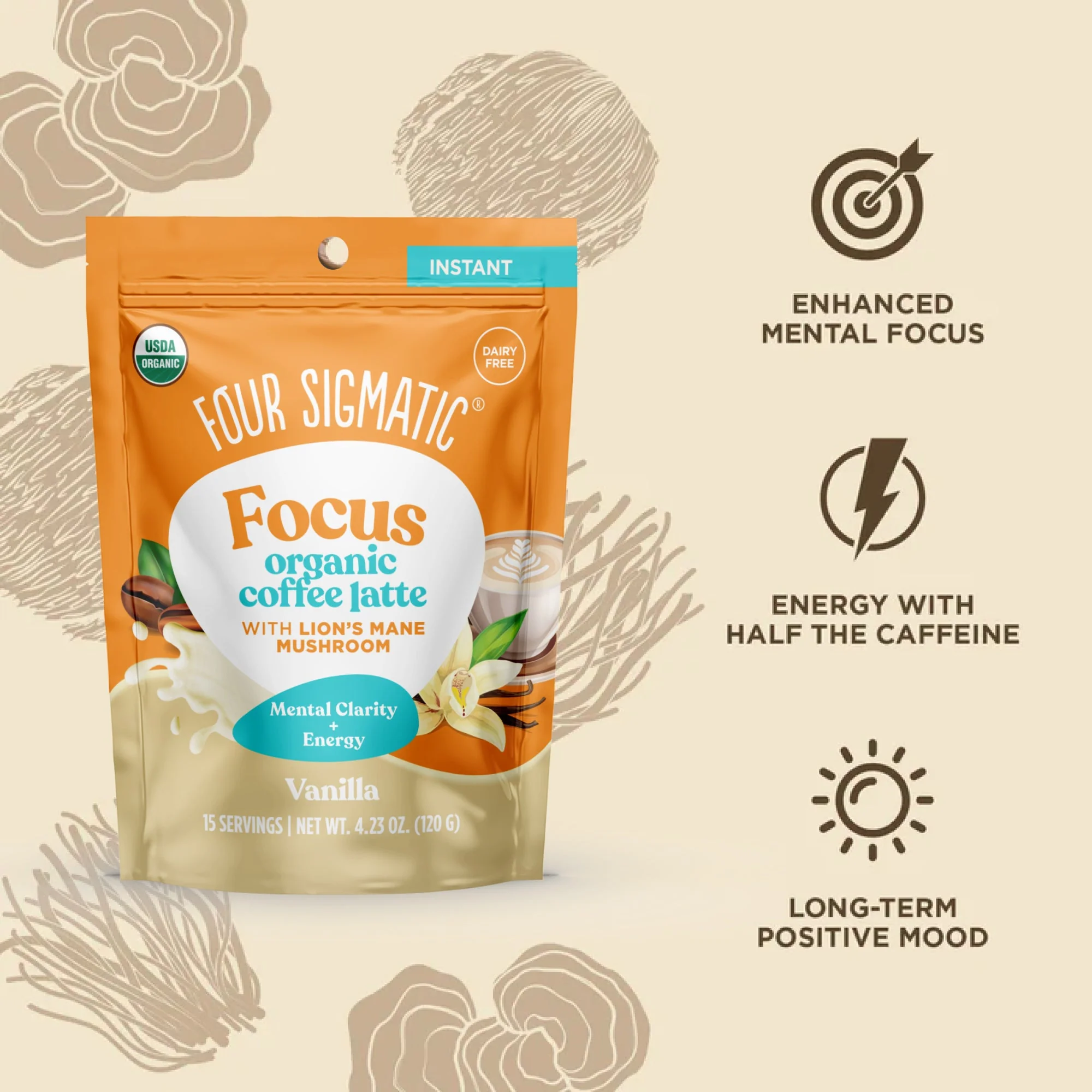 Focus Organic Coffee Latte - Vanilla - Image 4