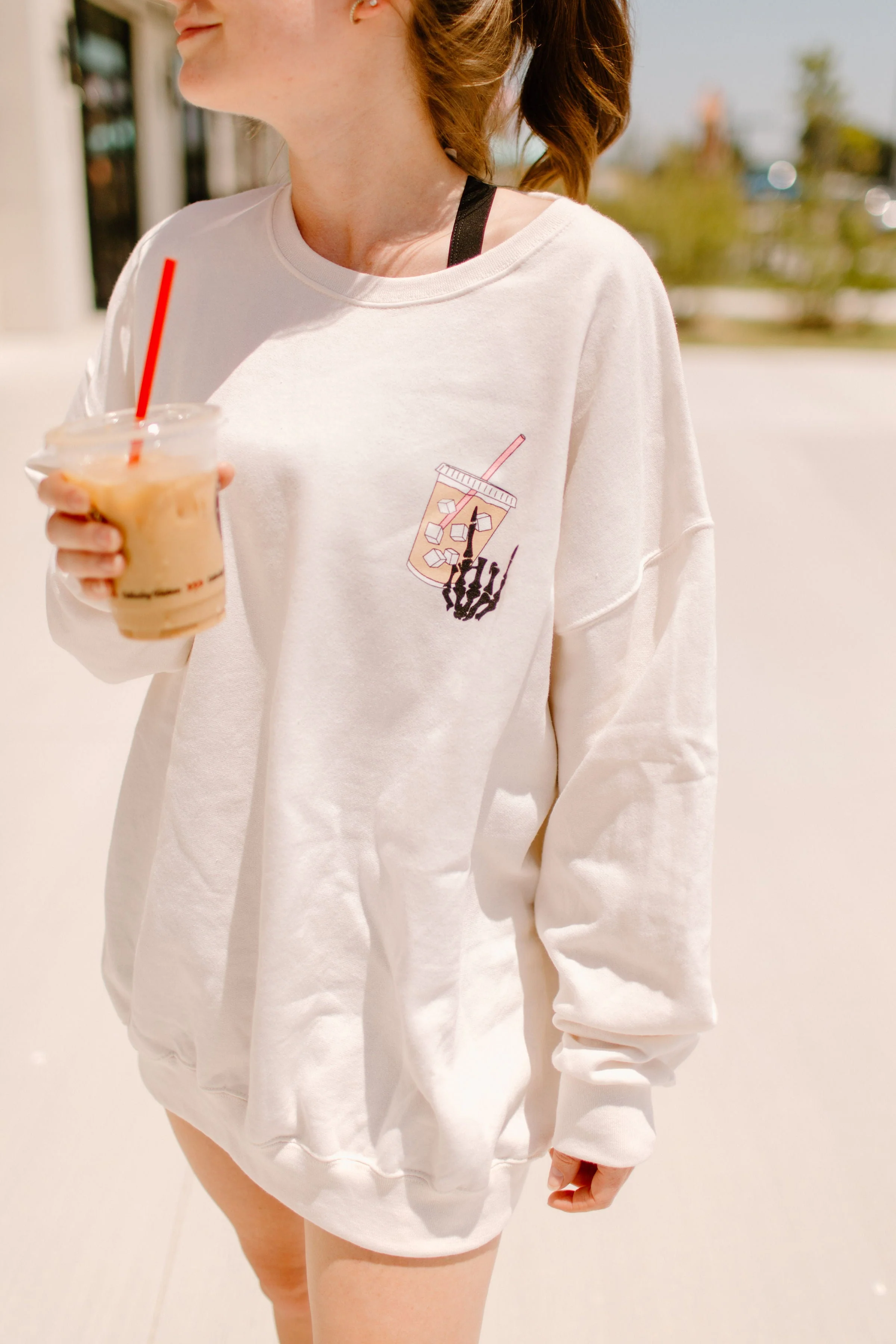 Fueled by iced coffee and anxiety Graphic Tee - Image 11