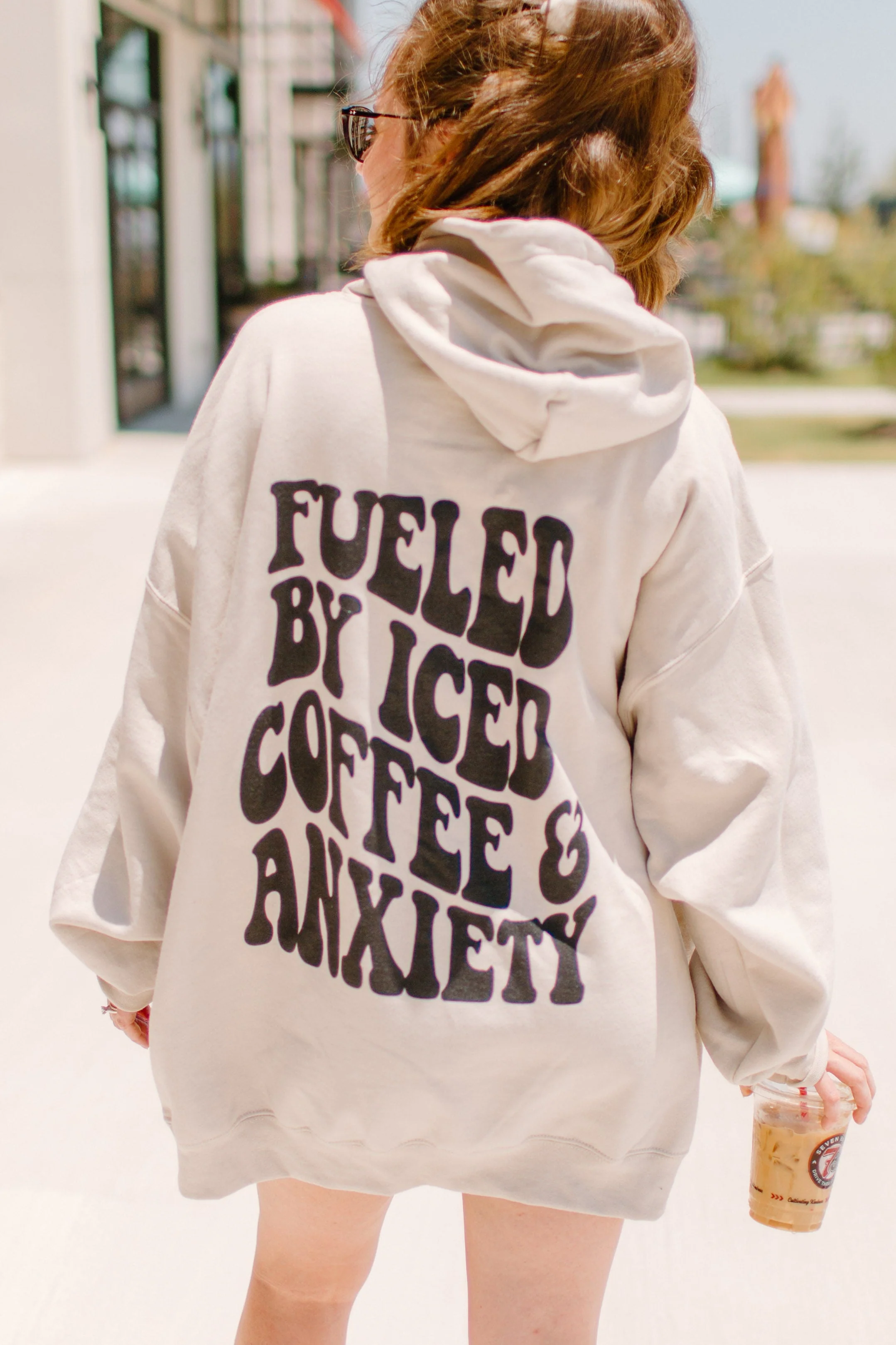 Fueled by iced coffee and anxiety Graphic Tee - Image 9