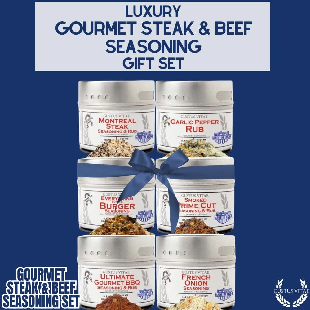 Gourmet BBQ Steak &  Beef Seasoning Gift Set - Six Pack - Image 11