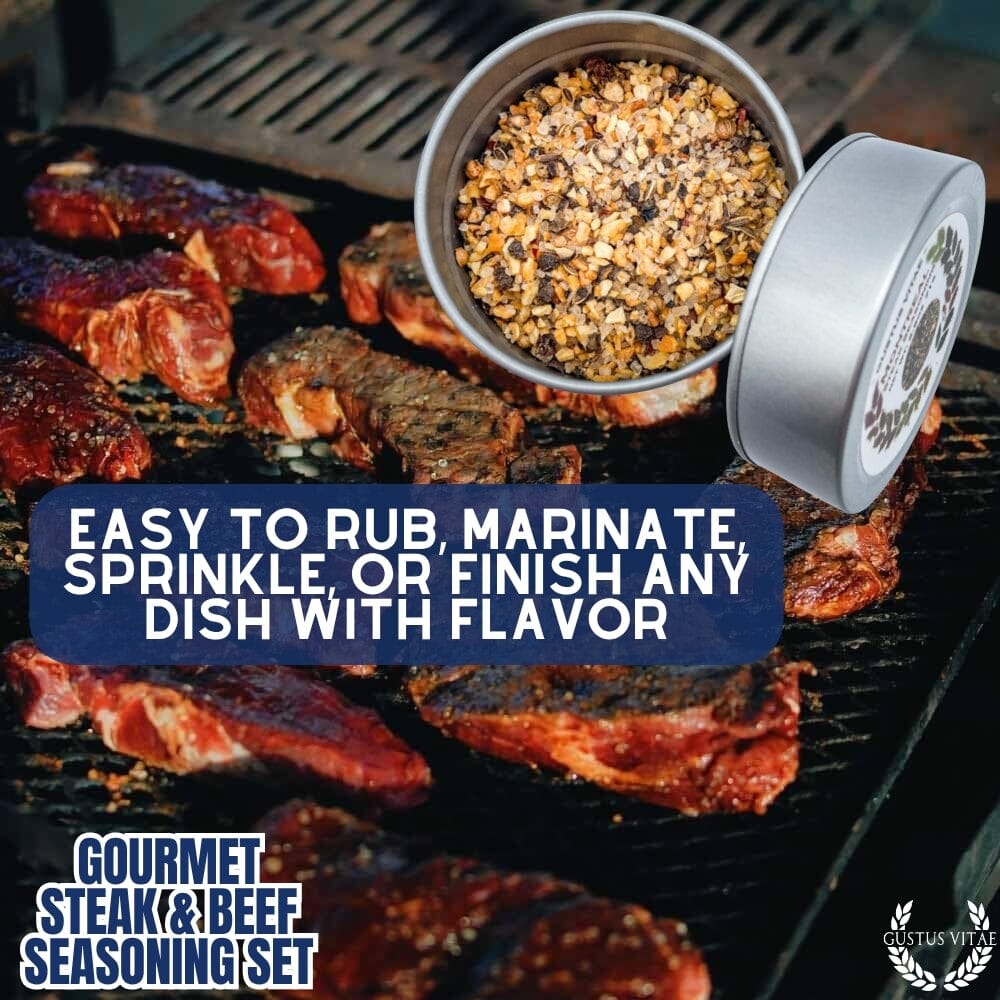 Gourmet BBQ Steak &  Beef Seasoning Gift Set - Six Pack - Image 4