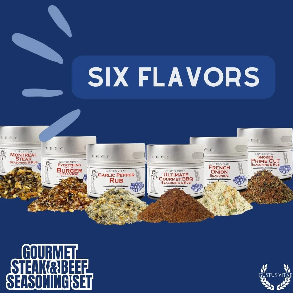 Gourmet BBQ Steak &  Beef Seasoning Gift Set - Six Pack - Image 6