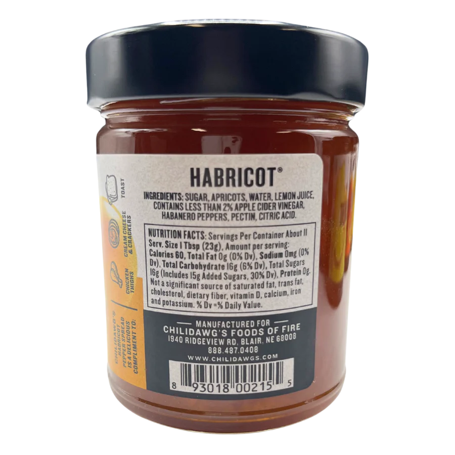 Habricot Pepper Spread | 9 oz | Gluten Free | Chili Dawg's Foods of Fire - Image 2
