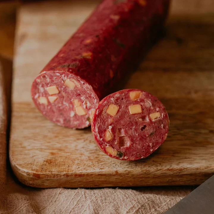 Jalapeno Peppercheese Summer Sausage | All Natural Bison Meat | High Protein Snack | No MSG | Ready To Eat | Charcuterie Meat | 7-8 oz. Roll | Cooked To Tender Perfection | Extra Kick In Every Bite | Perfect Gift Idea - Image 5